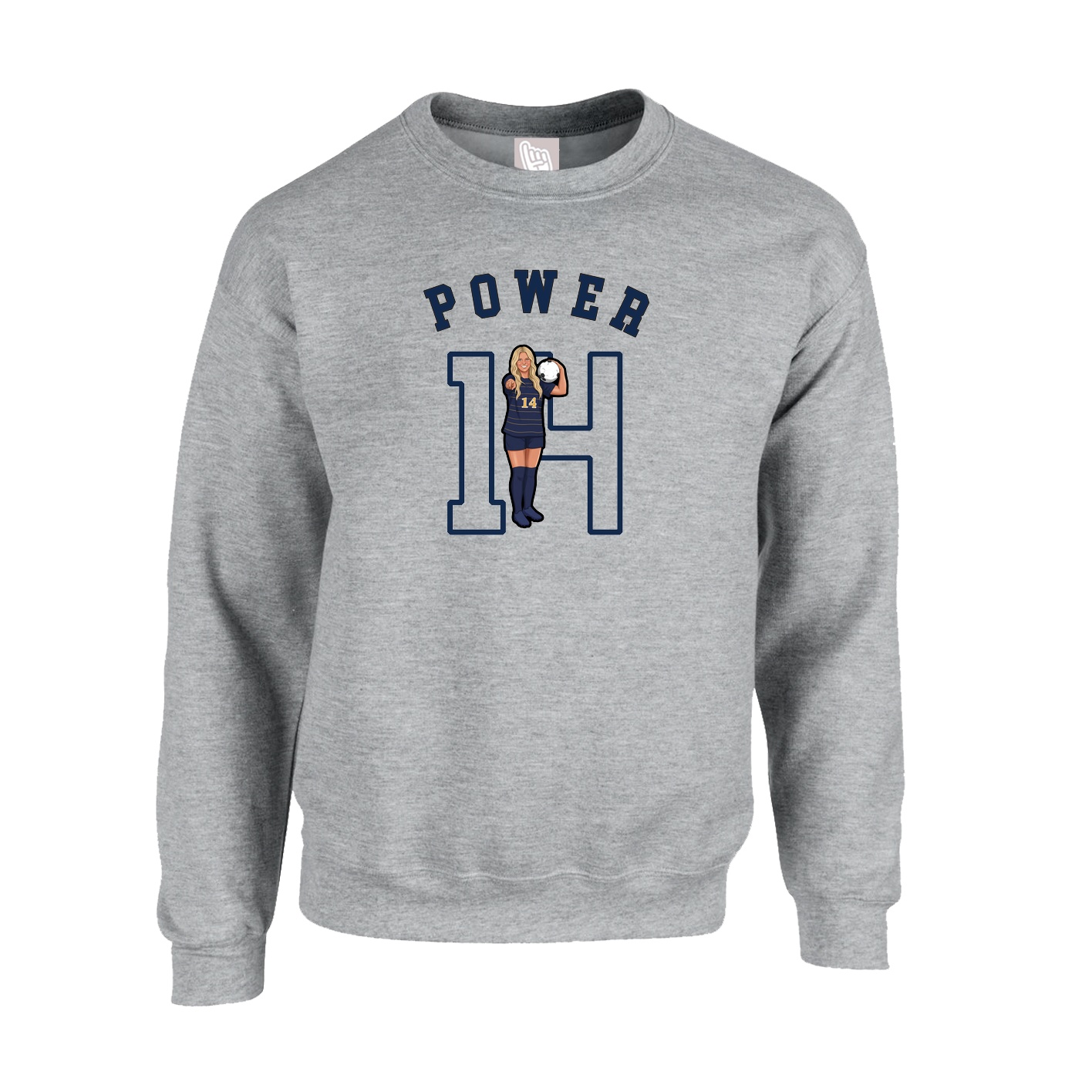 Fleece Crew — Shirsey Arch in Grey