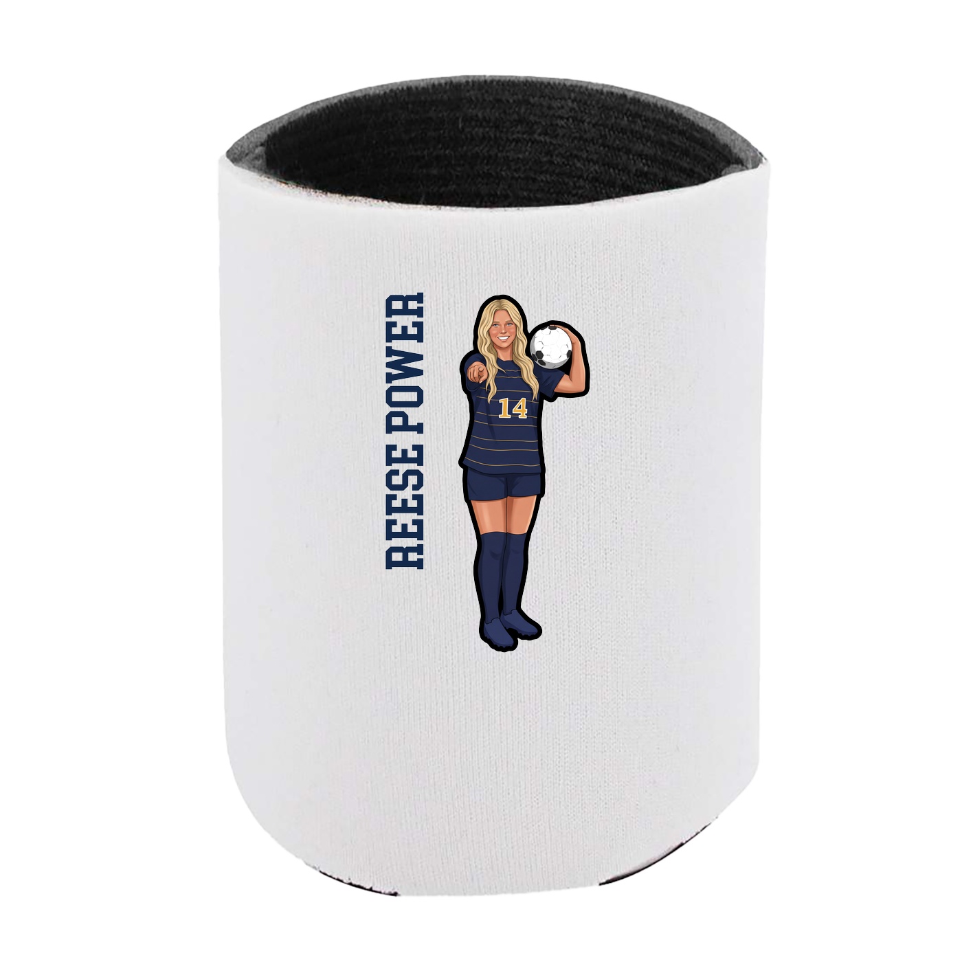 Can Holder — Name Vertical in White