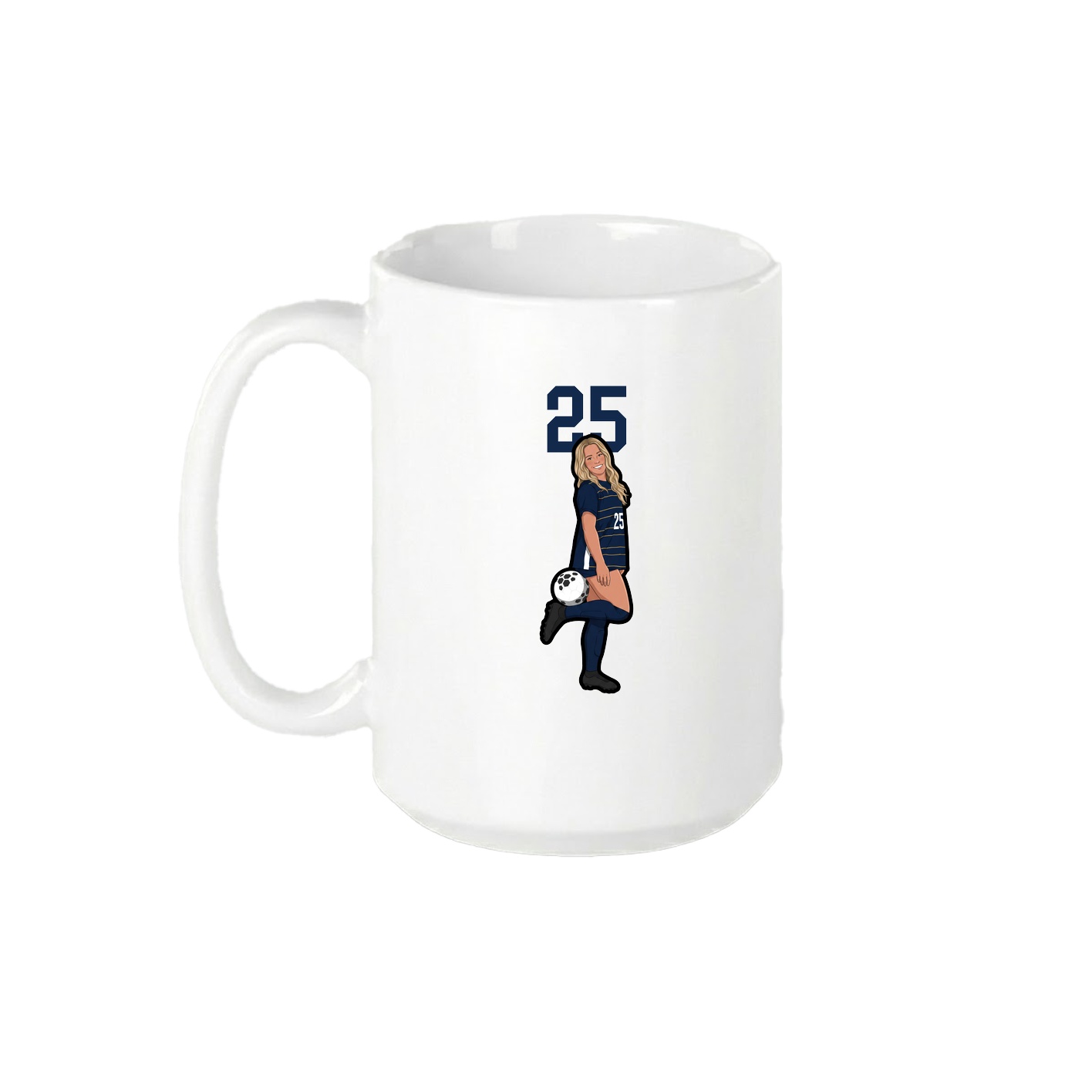 15oz Coffee Mug — Number Top in White