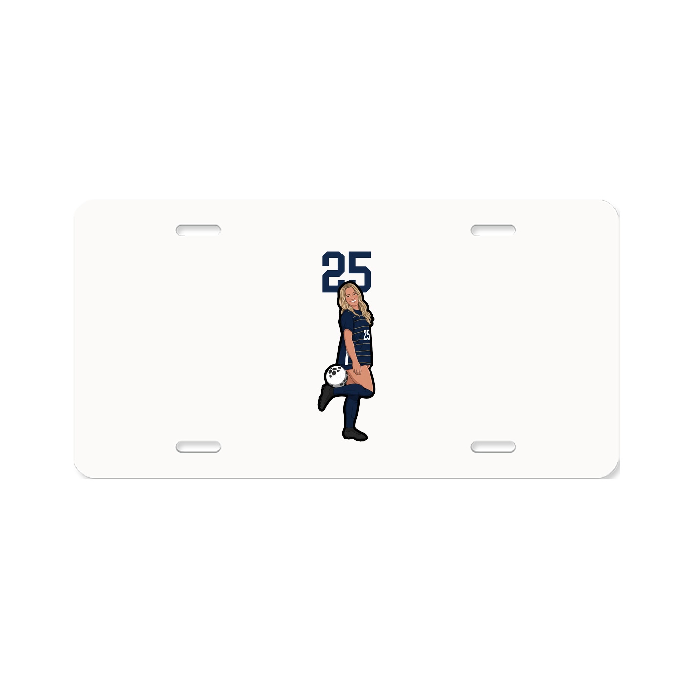 License Plate — Number Top in Classic