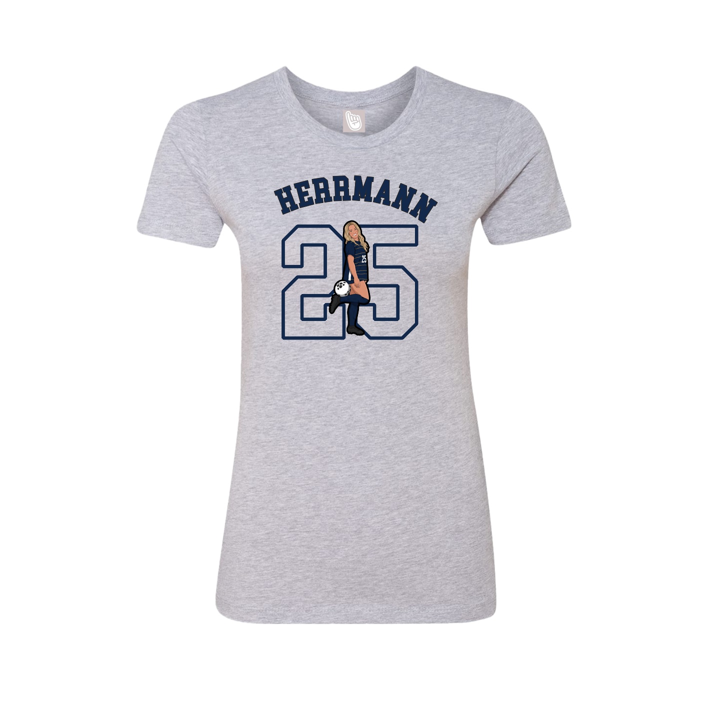 Fitted Women's Tee — Shirsey Arch in Grey