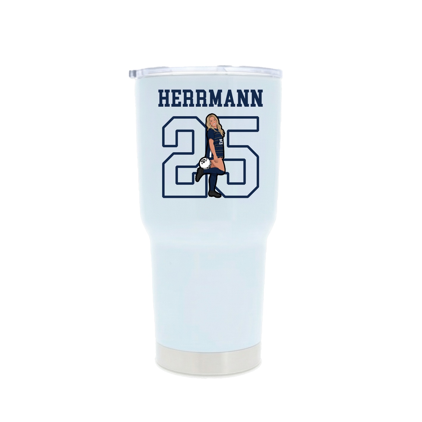 30oz Stainless Steel Tumbler — Shirsey in White