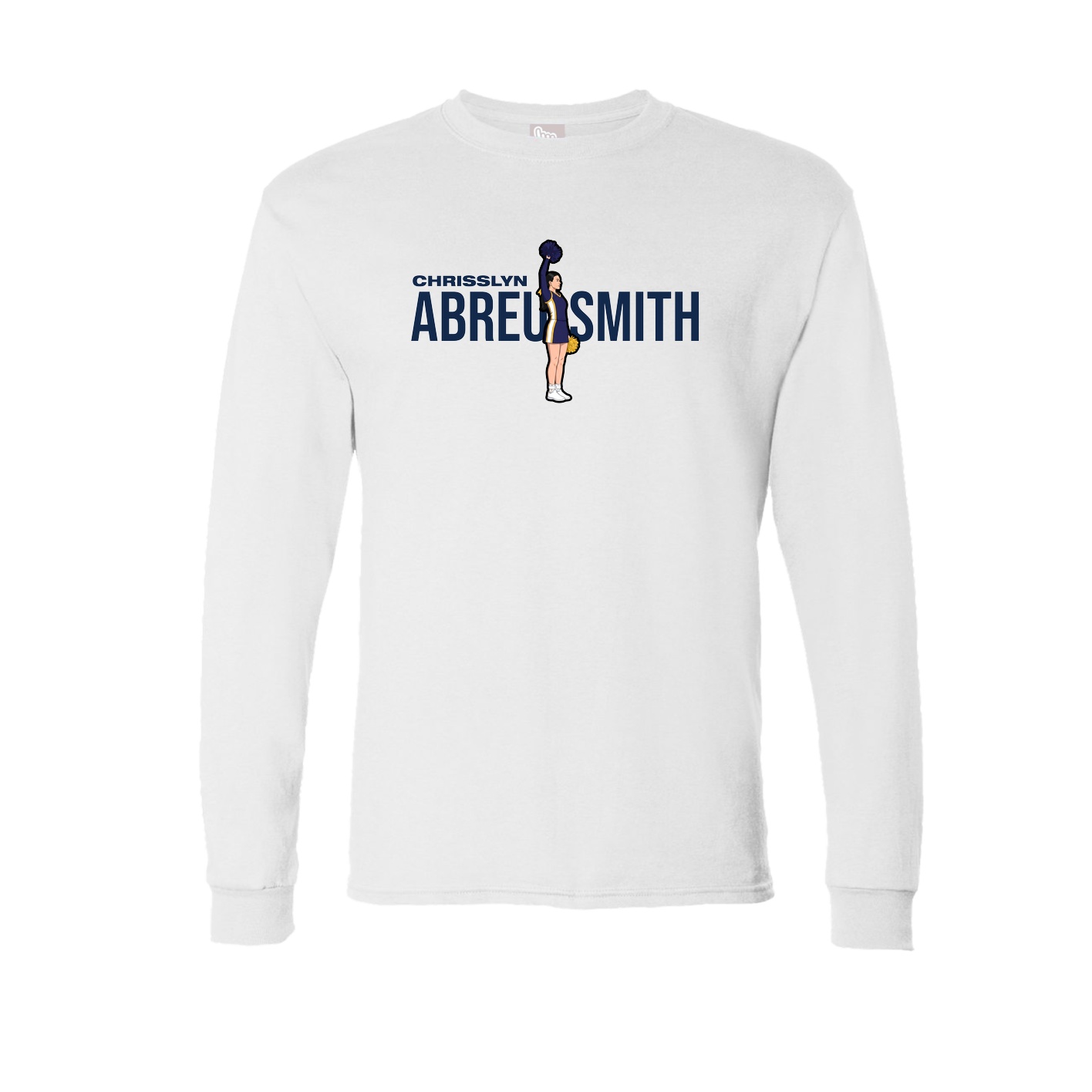 Long Sleeve Tee — Player Name in White