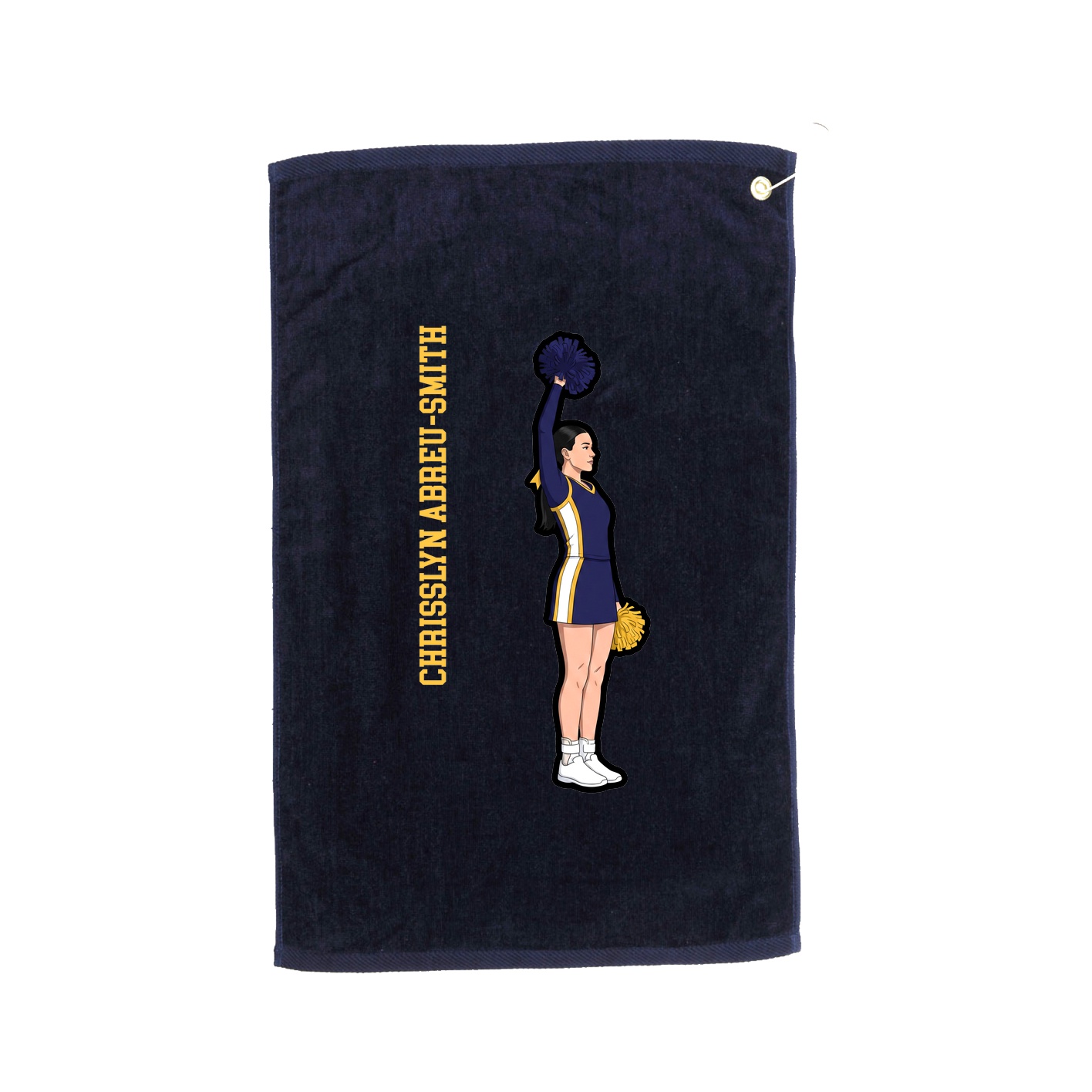 Golf Towel — Name Vertical in Navy