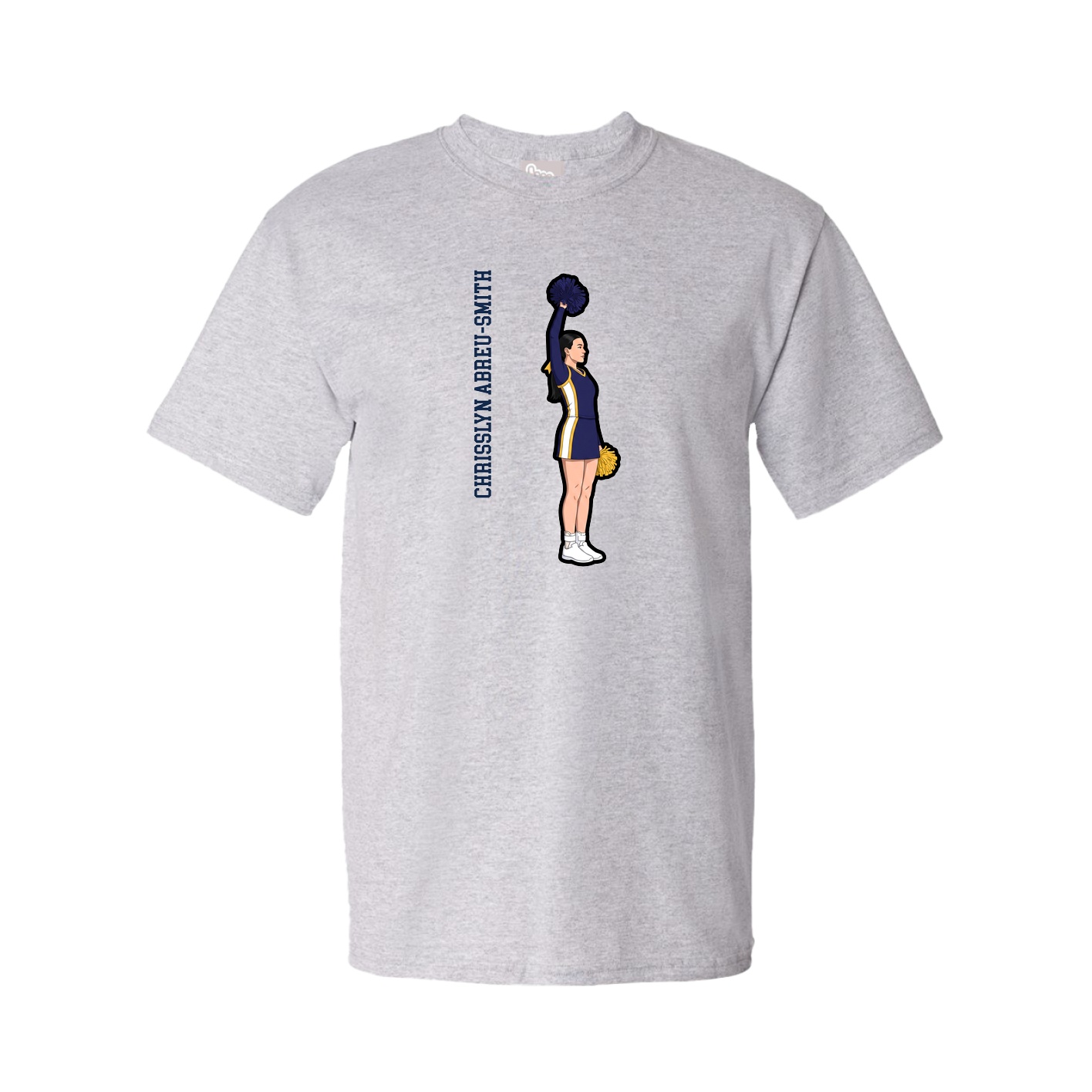 Tee — Name Vertical in Grey