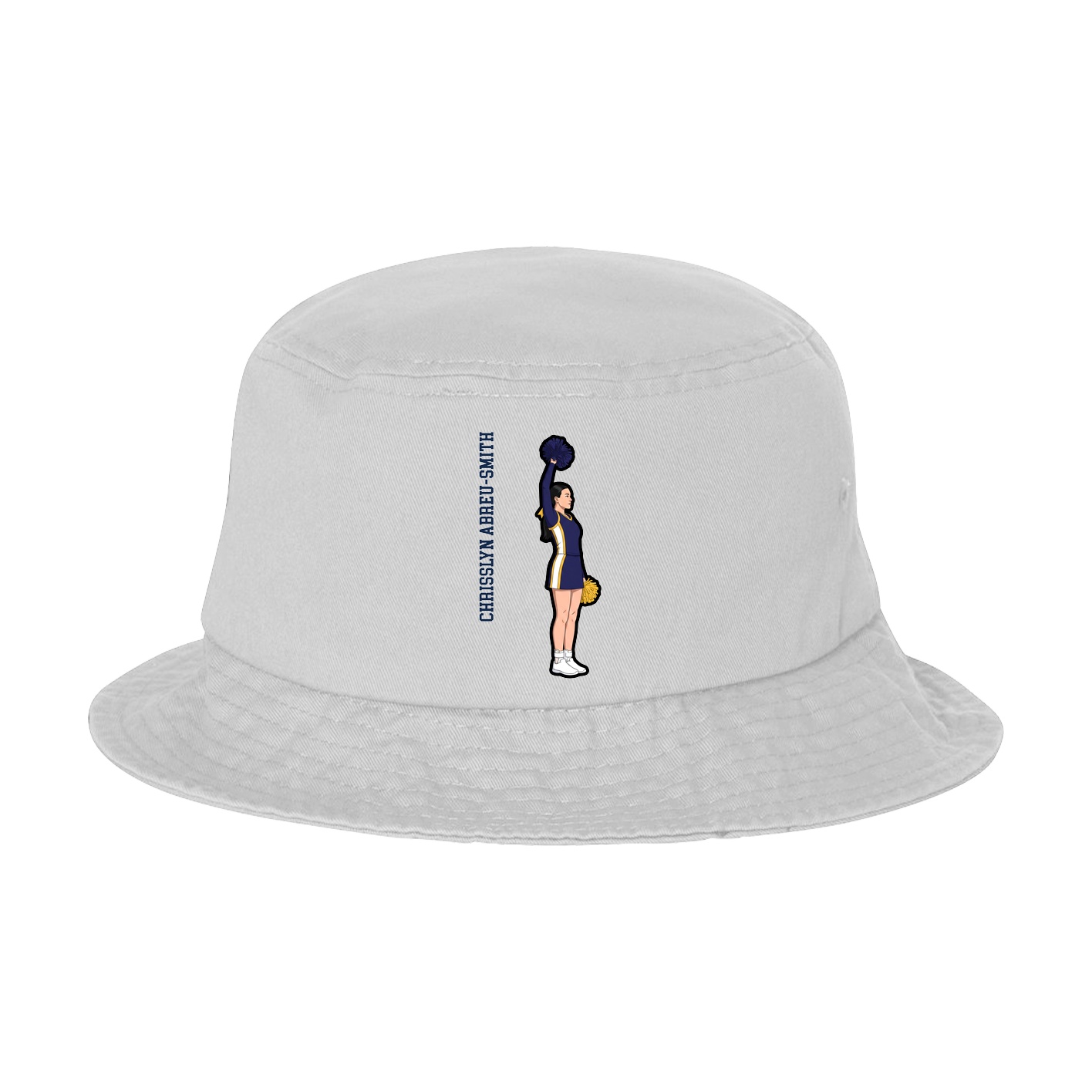 Bucket Cap — Name Vertical in White