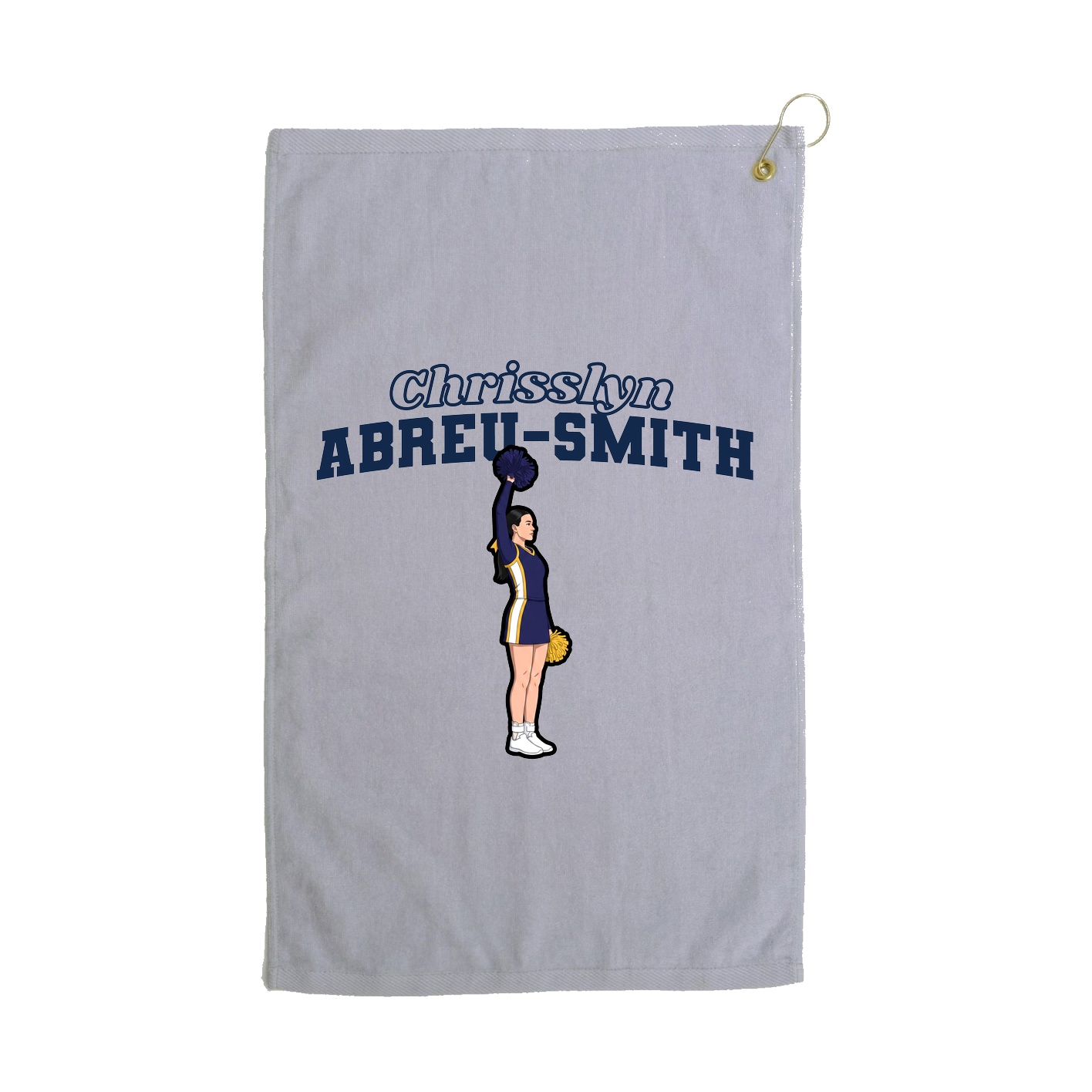 Golf Towel — Name Arch in Grey