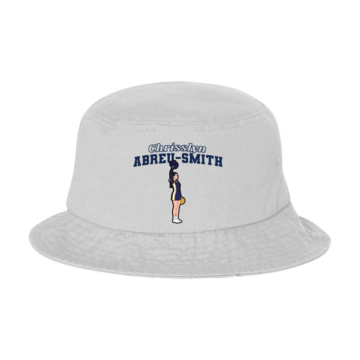 Bucket Cap — Name Arch in White