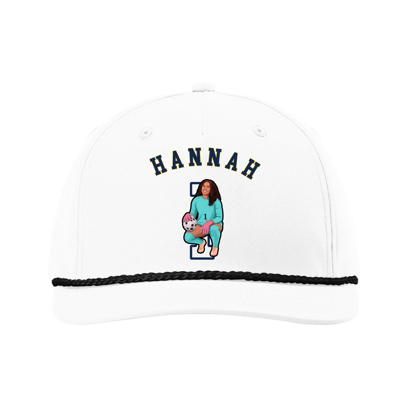 Five-Panel Classic Rope Cap — Shirsey Arch in White