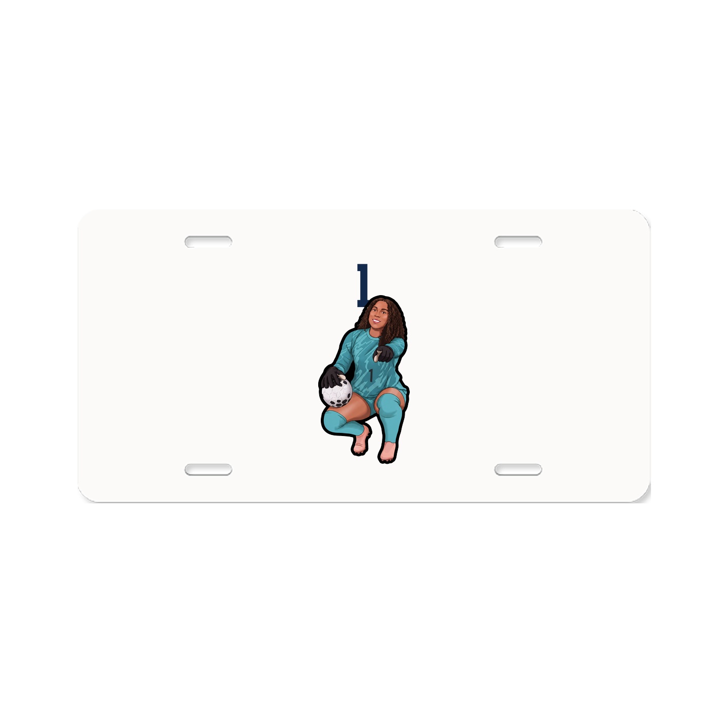 License Plate — Number Top in Classic