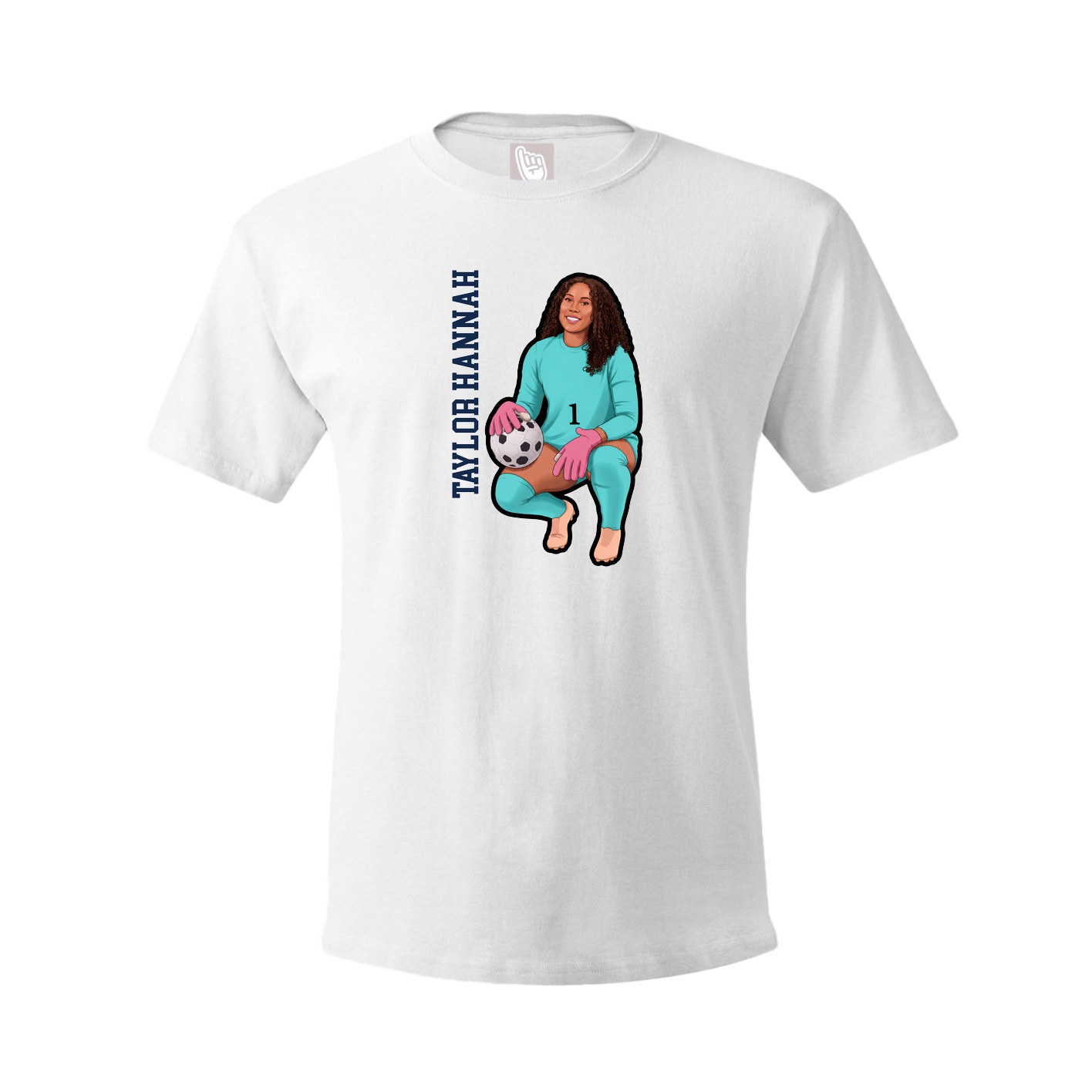 Tee — Name Vertical in White