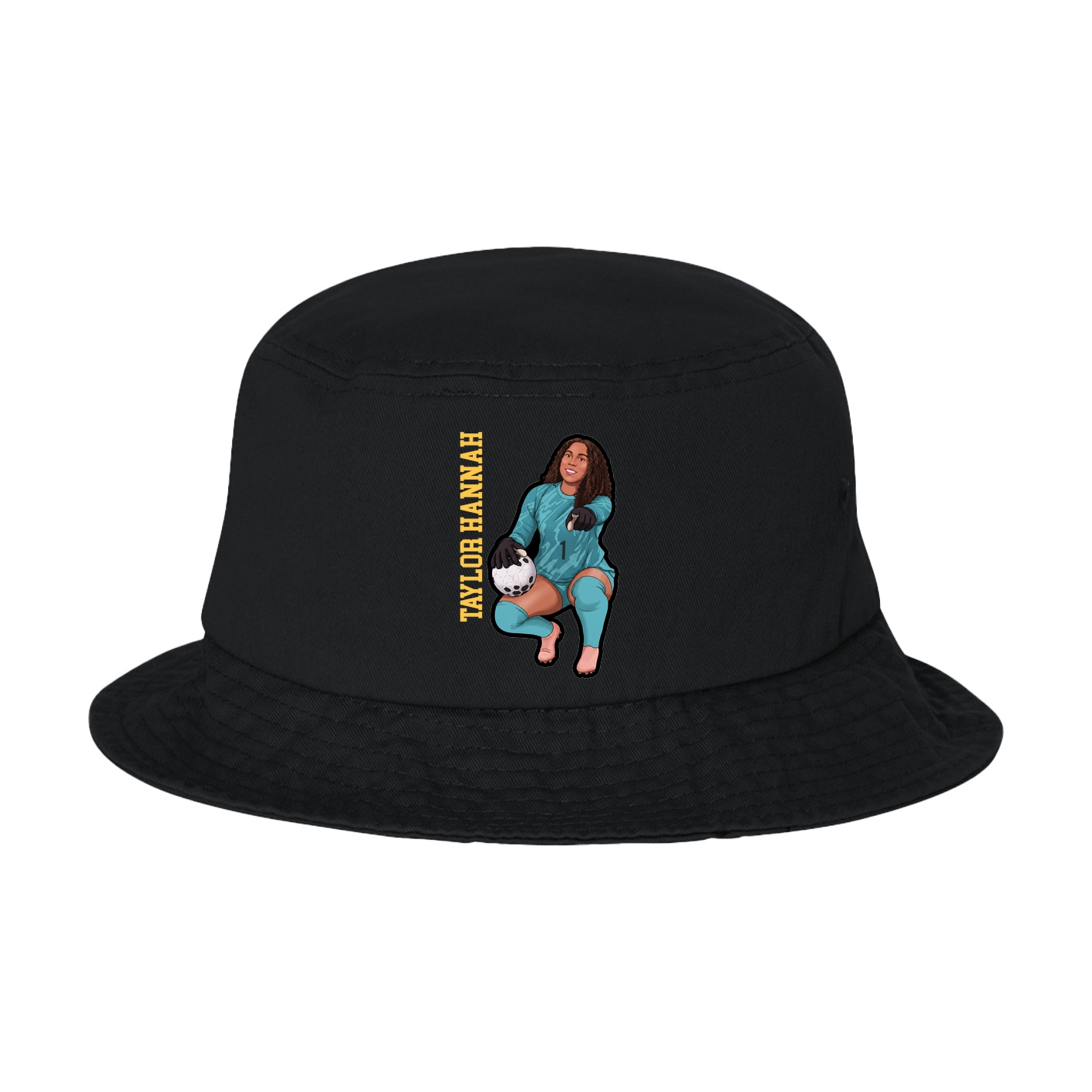 Bucket Cap — Name Vertical in Black