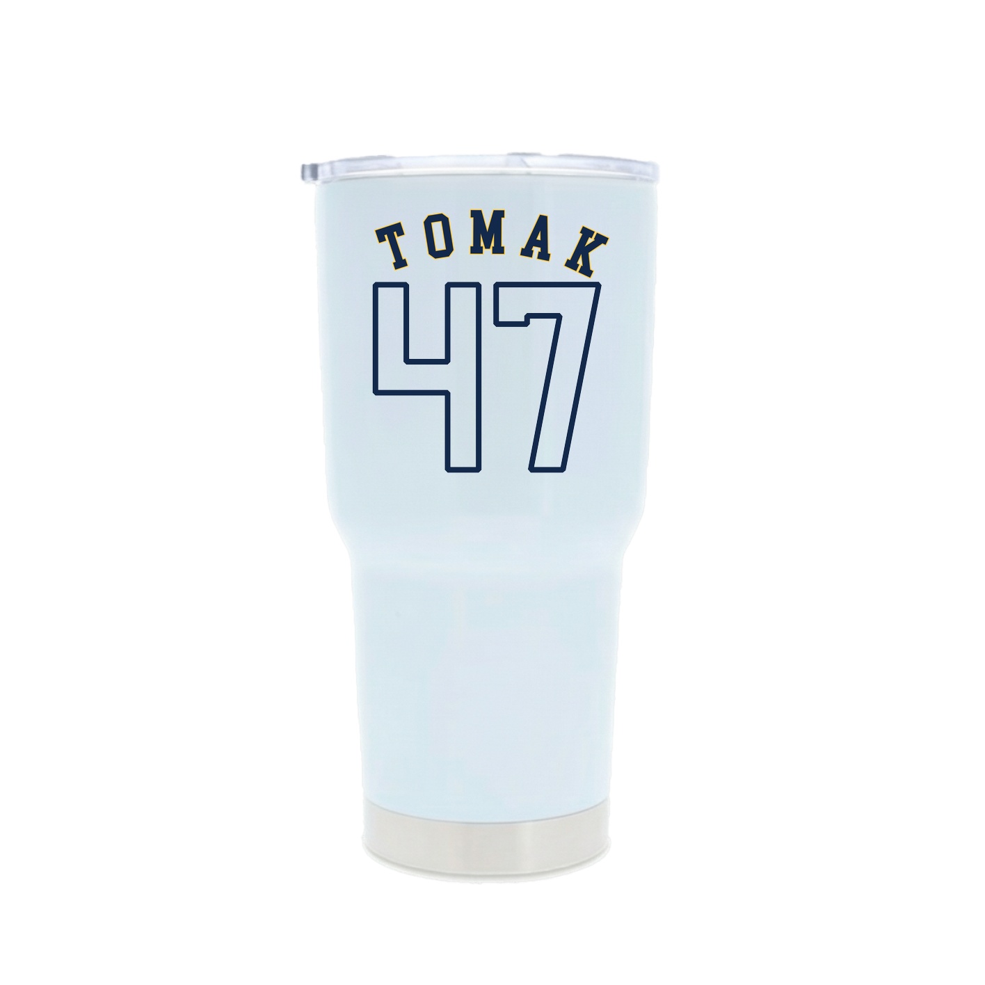30oz Stainless Steel Tumbler — Shirsey Arch in White