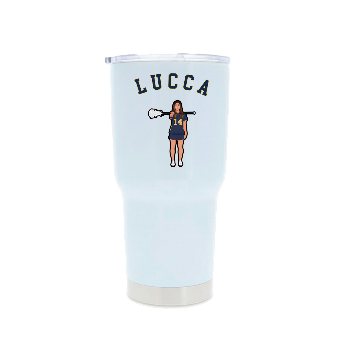 30oz Stainless Steel Tumbler — Shirsey Arch in White