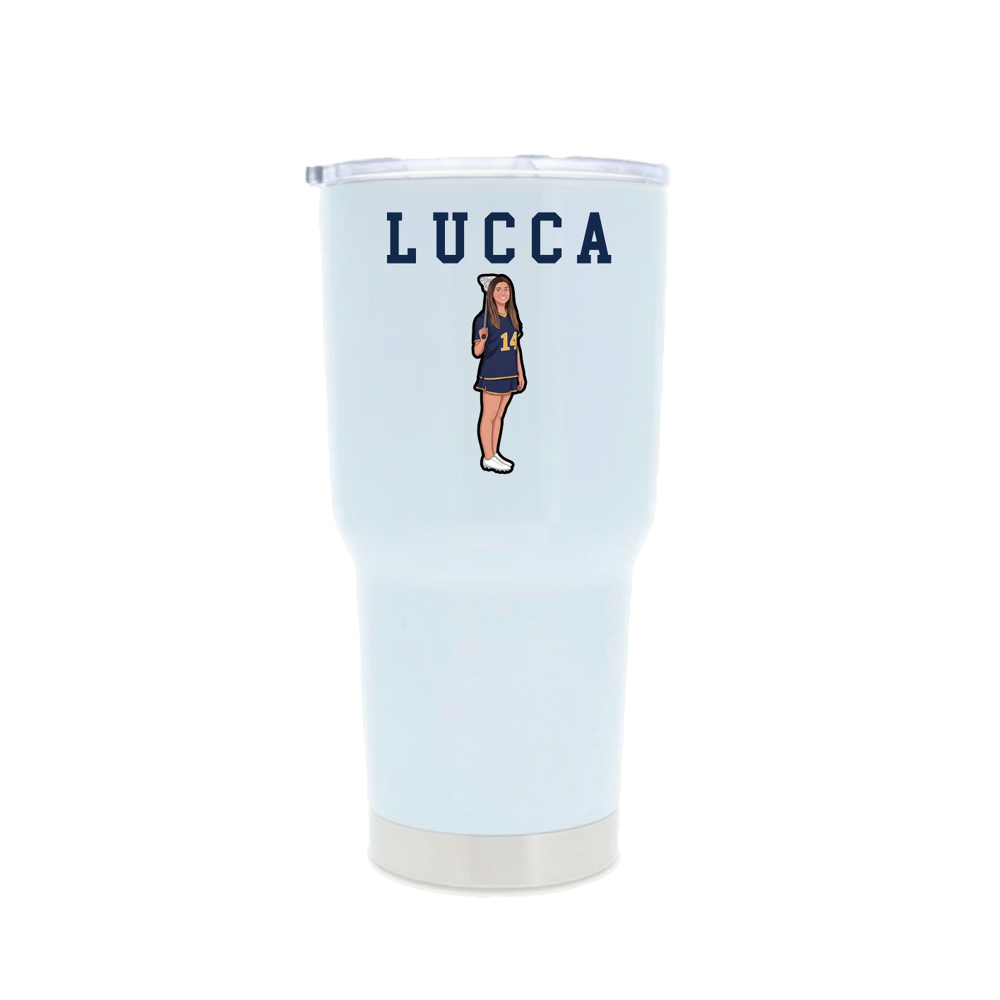 30oz Stainless Steel Tumbler — Shirsey in White