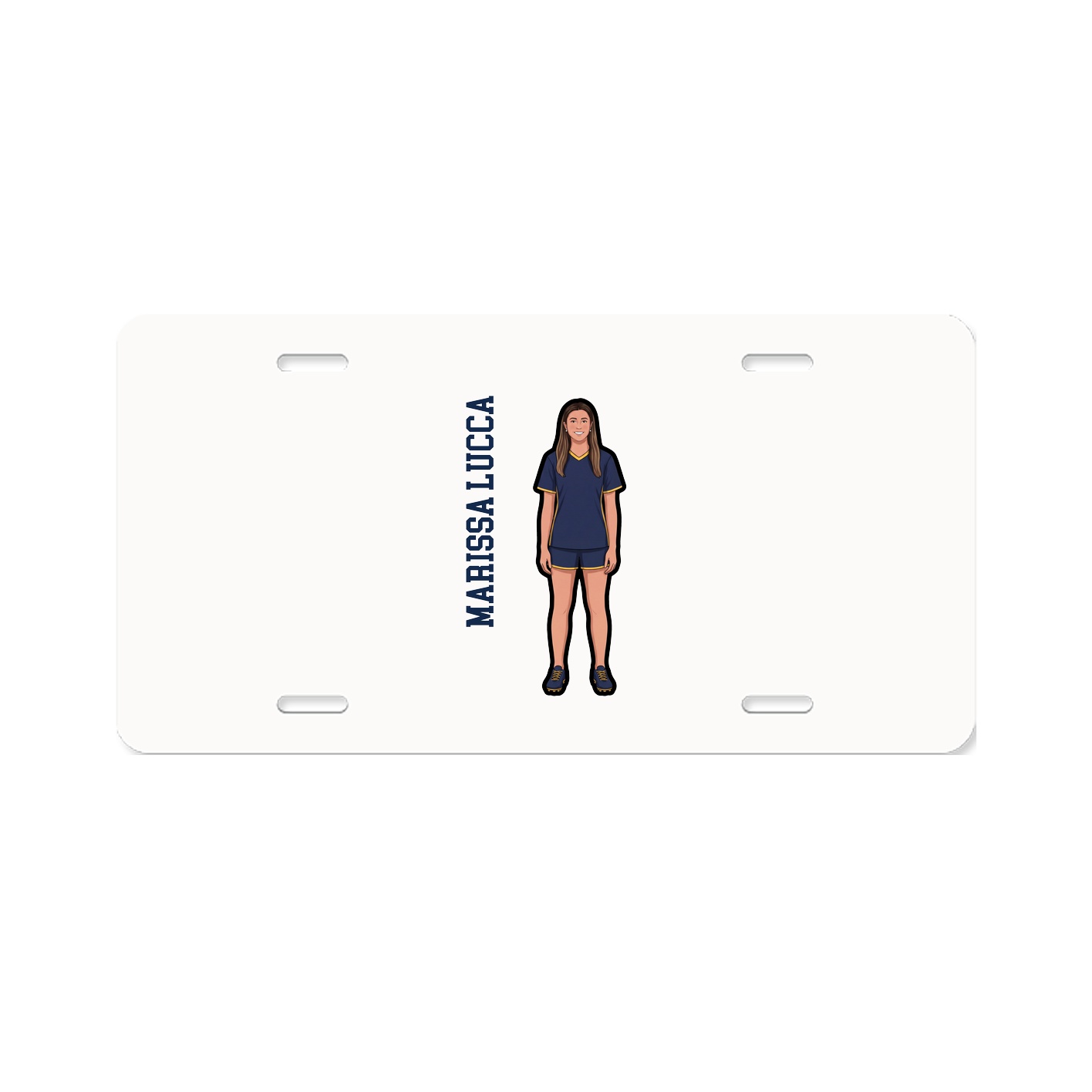 License Plate — Name Vertical in Classic