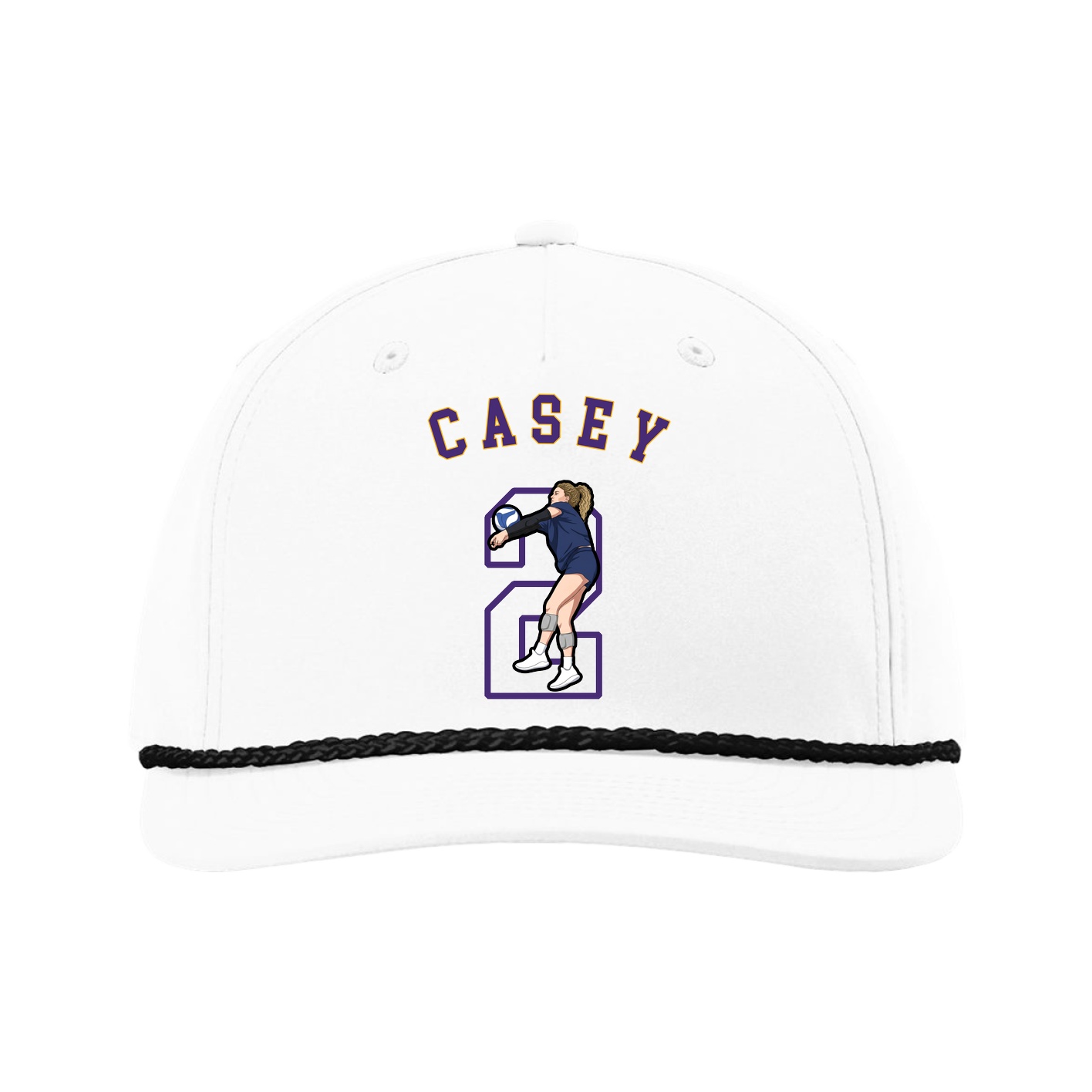 Five-Panel Classic Rope Cap — Shirsey Arch in White