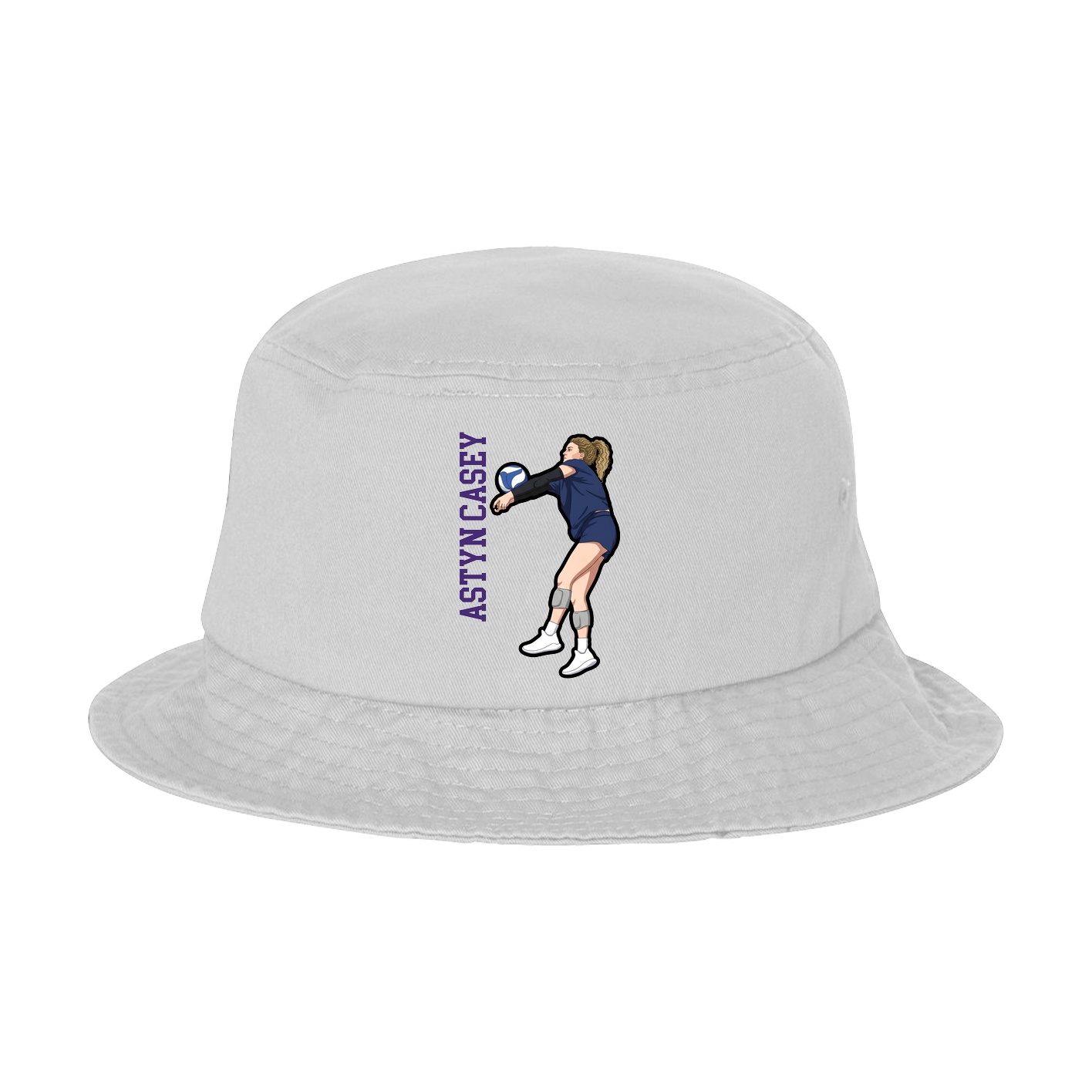 Bucket Cap — Name Vertical in White