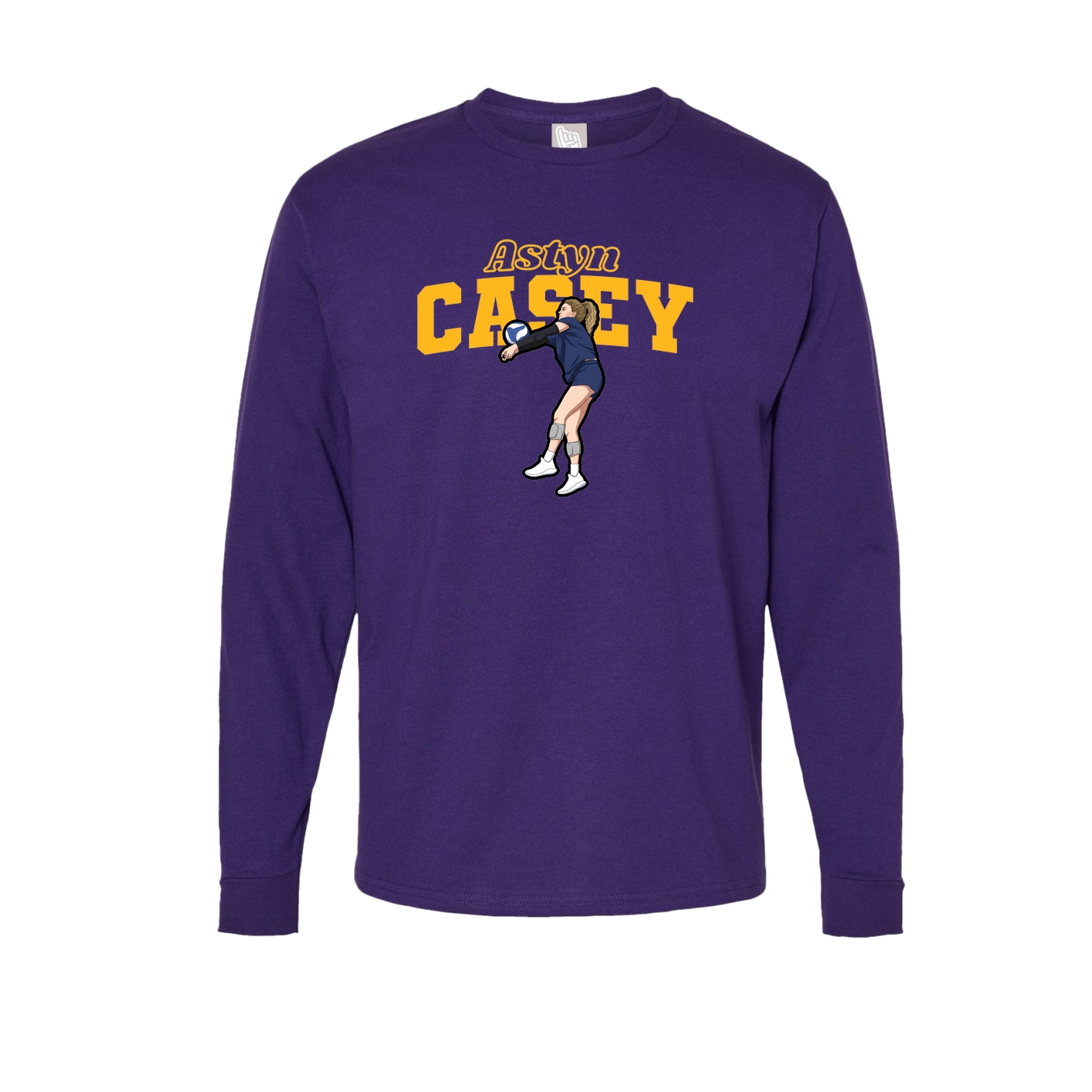 Long Sleeve Tee — Name Arch in Purple