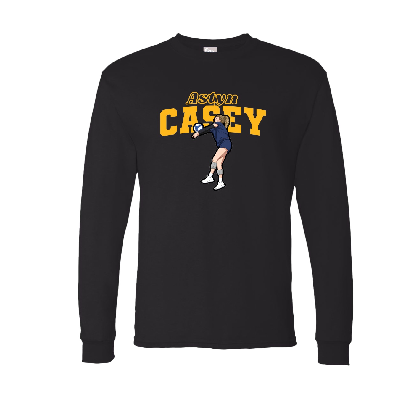 Long Sleeve Tee — Name Arch in Black