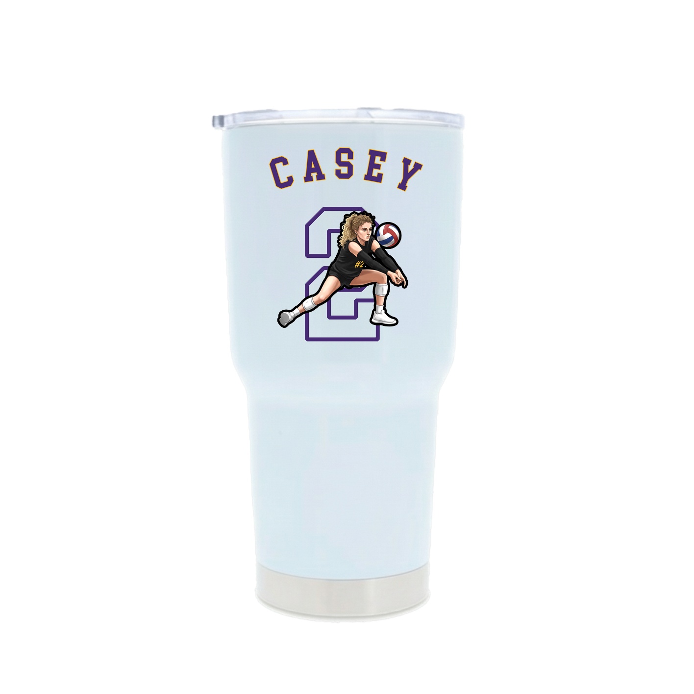30oz Stainless Steel Tumbler — Shirsey Arch in White