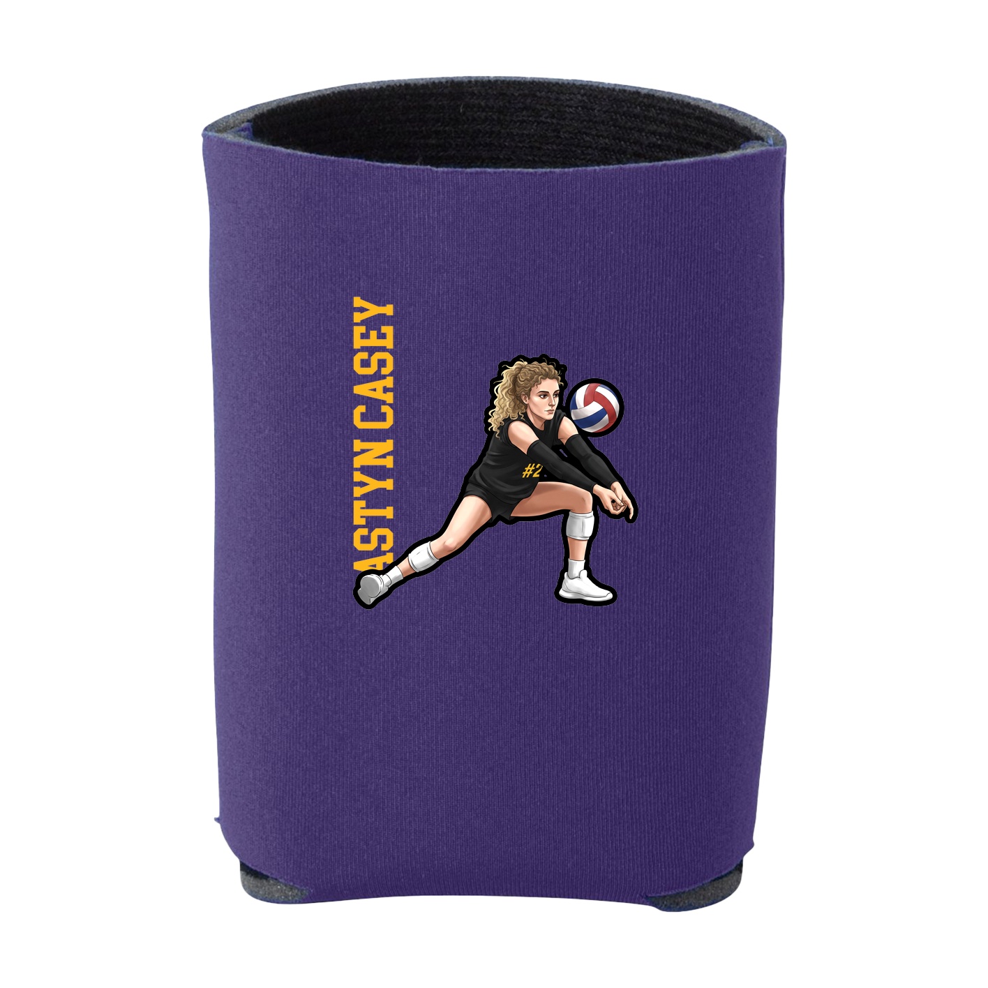 Can Holder — Name Vertical in Purple
