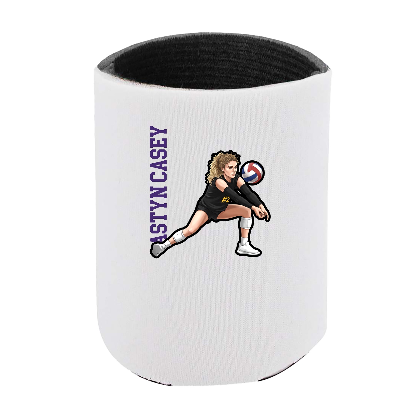Can Holder — Name Vertical in White