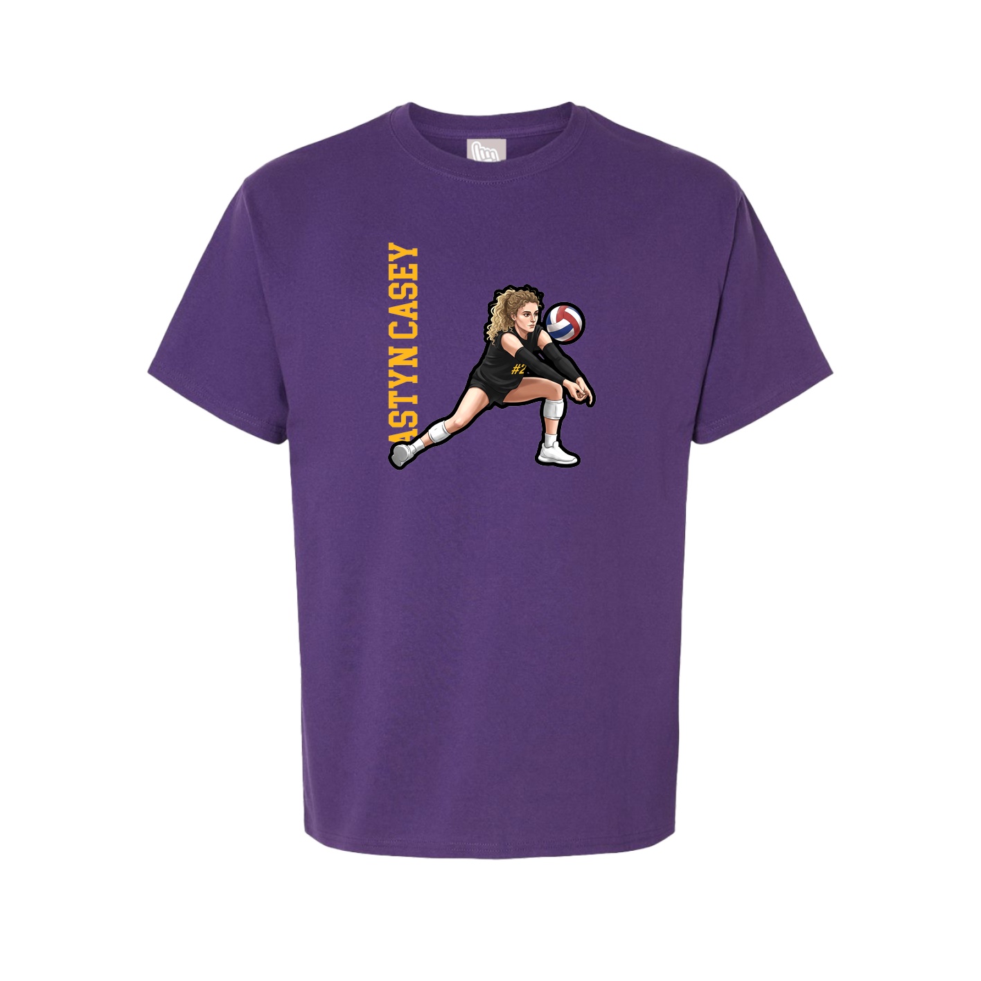 Tee — Name Vertical in Purple