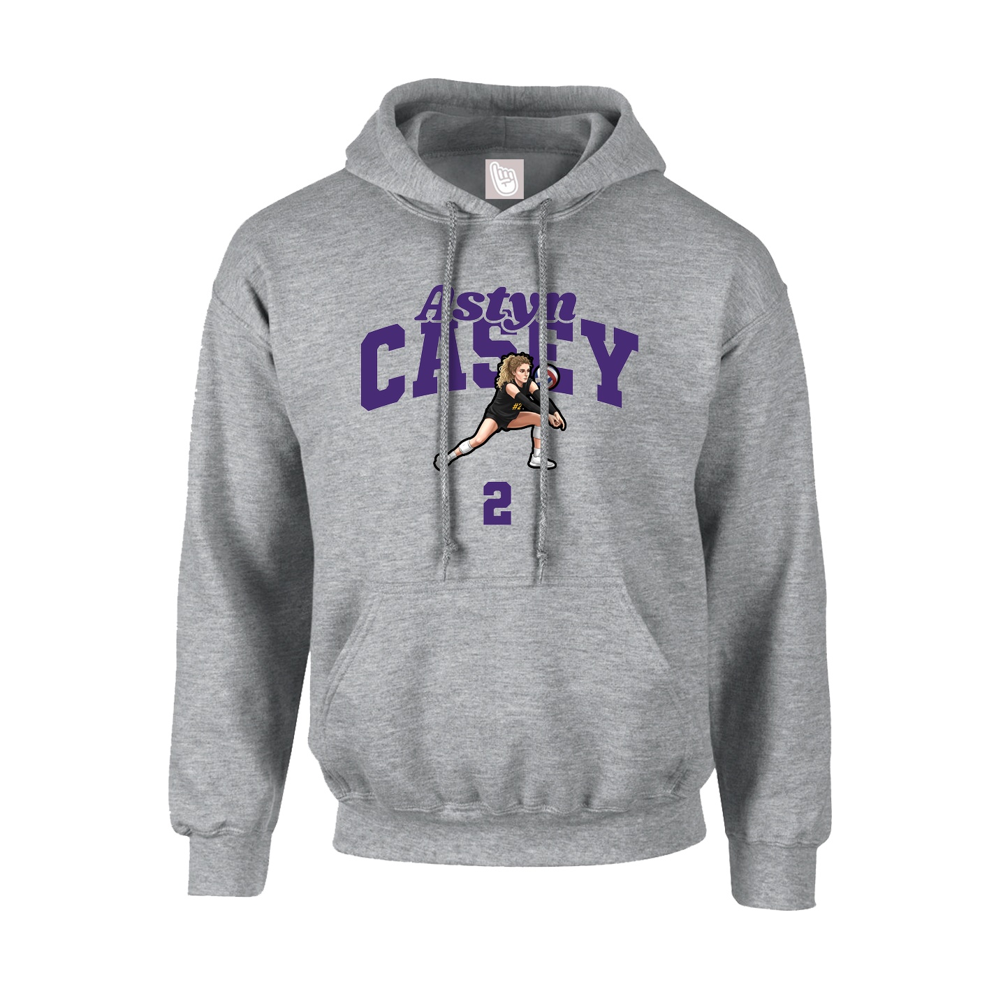 Youth Hoodie — Signature Arch in Grey
