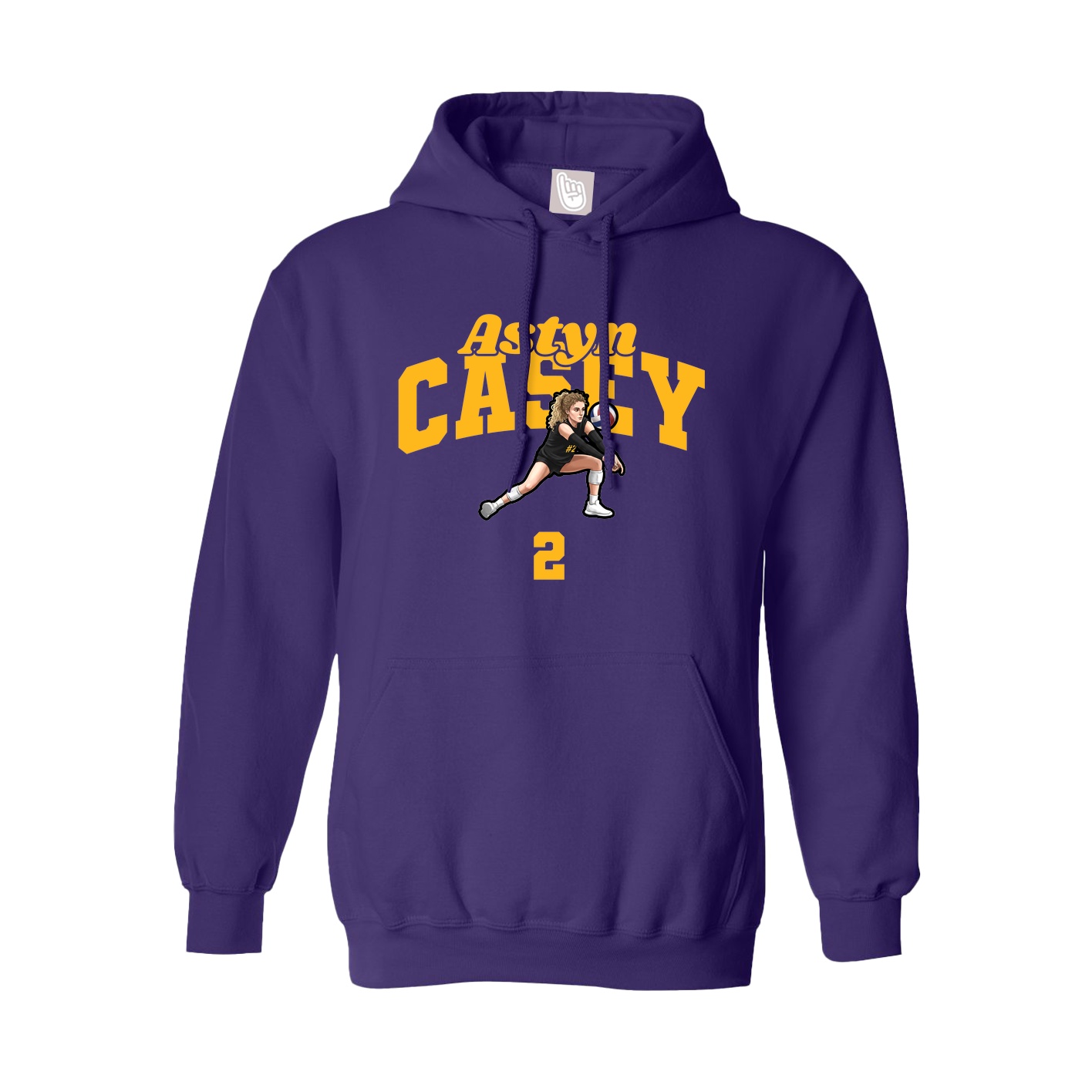 Youth Hoodie — Signature Arch in Purple