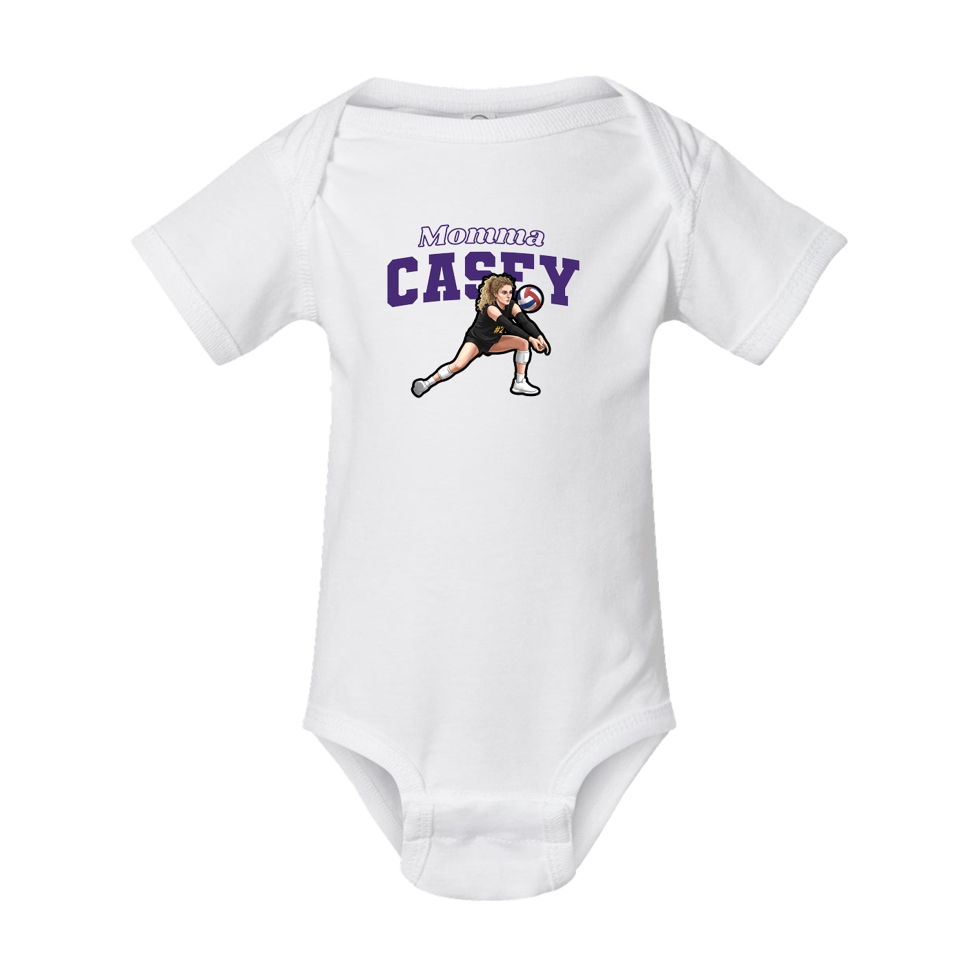 Baby Onesie — Mothers Day Block in White