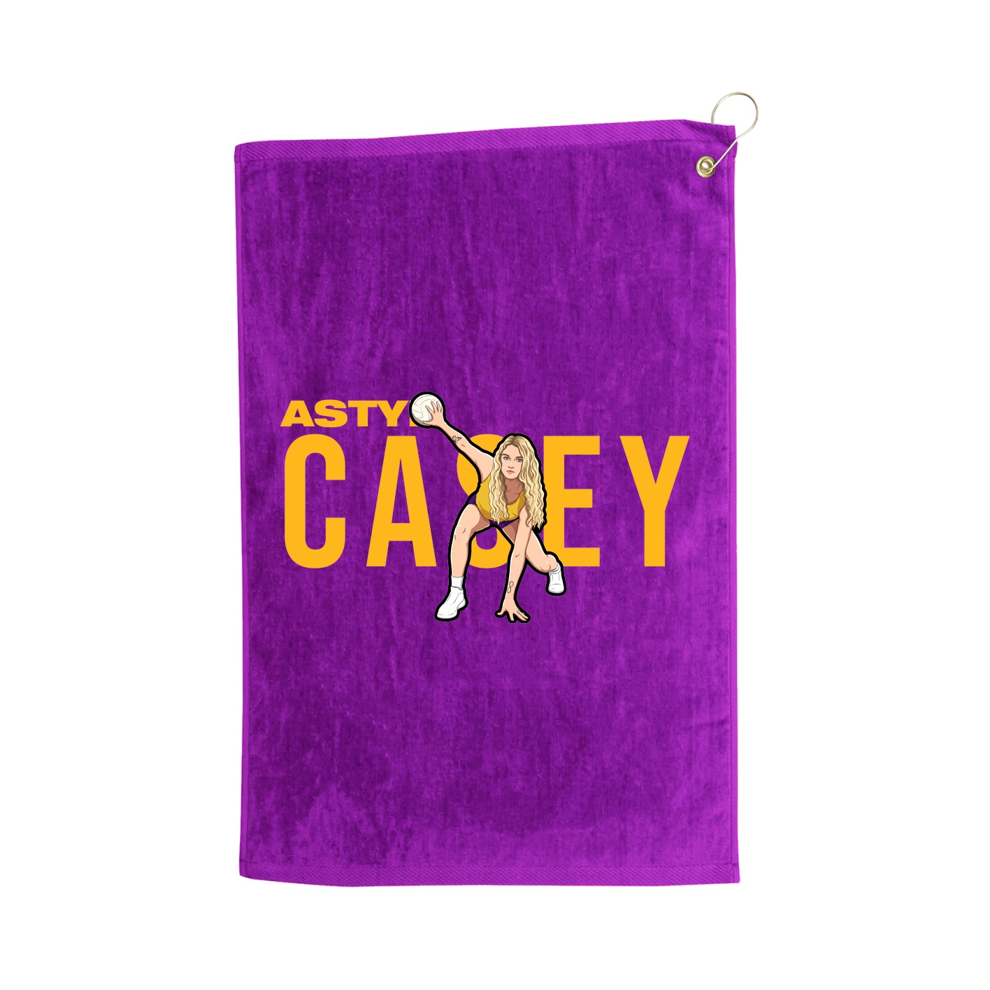 Golf Towel — Player Name in Purple