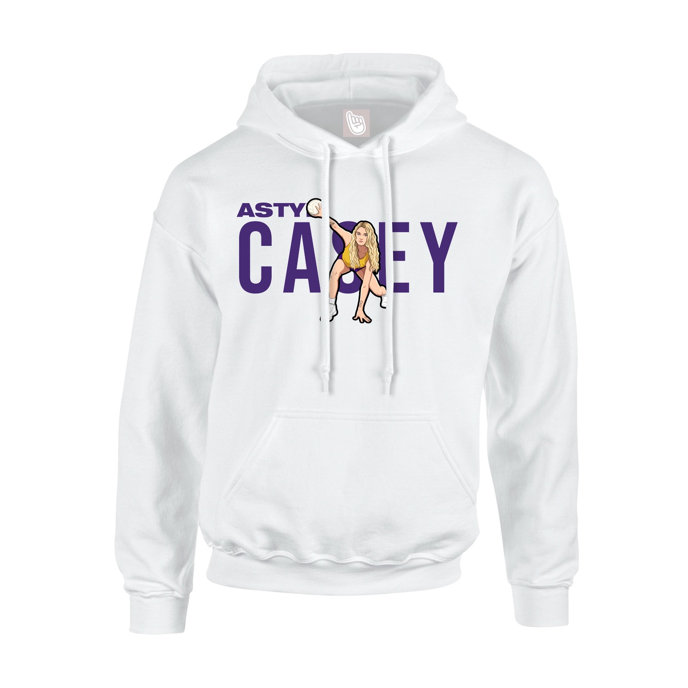 Youth Hoodie — Player Name in White