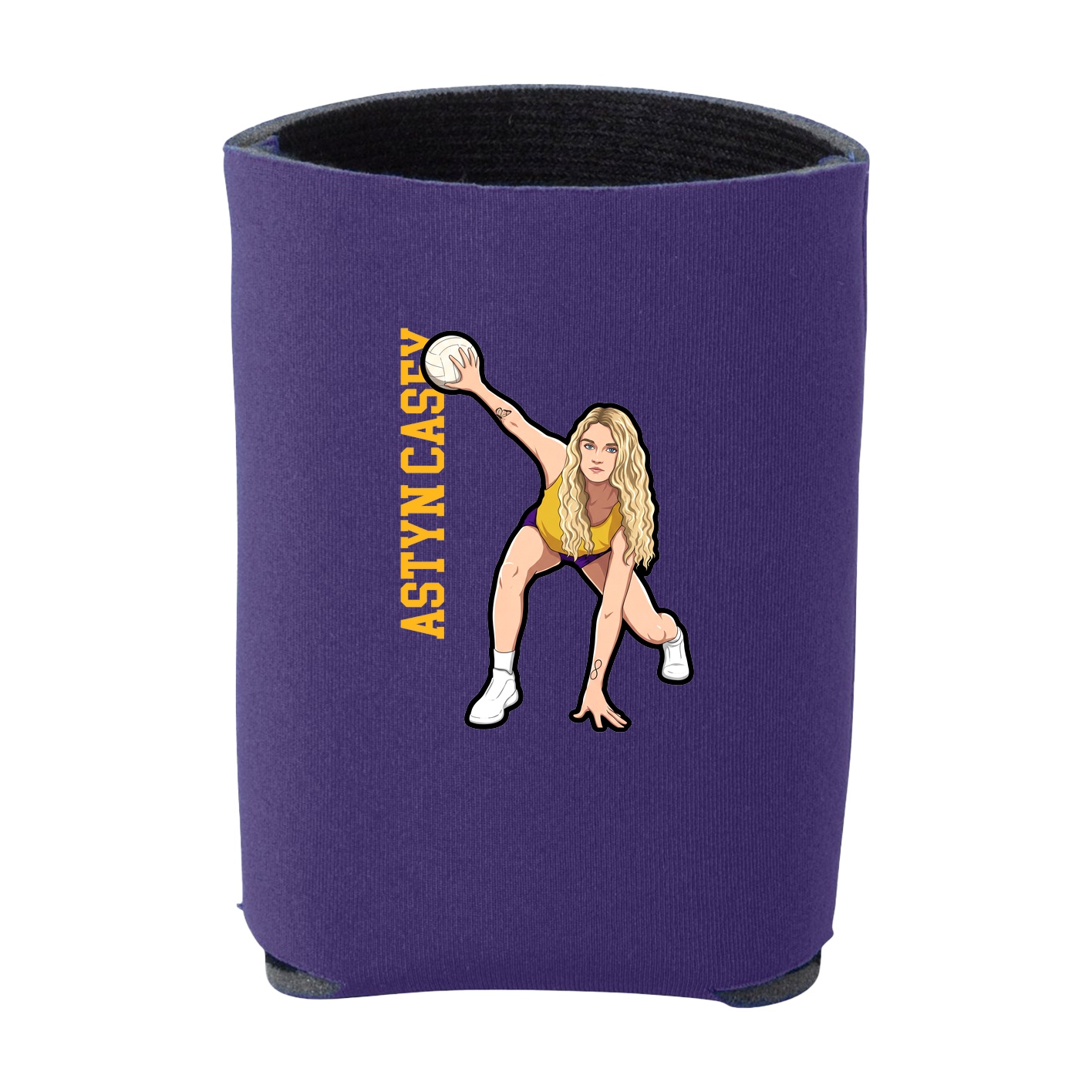 Can Holder — Name Vertical in Purple