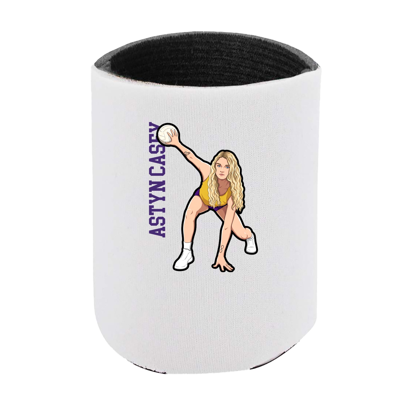 Can Holder — Name Vertical in White