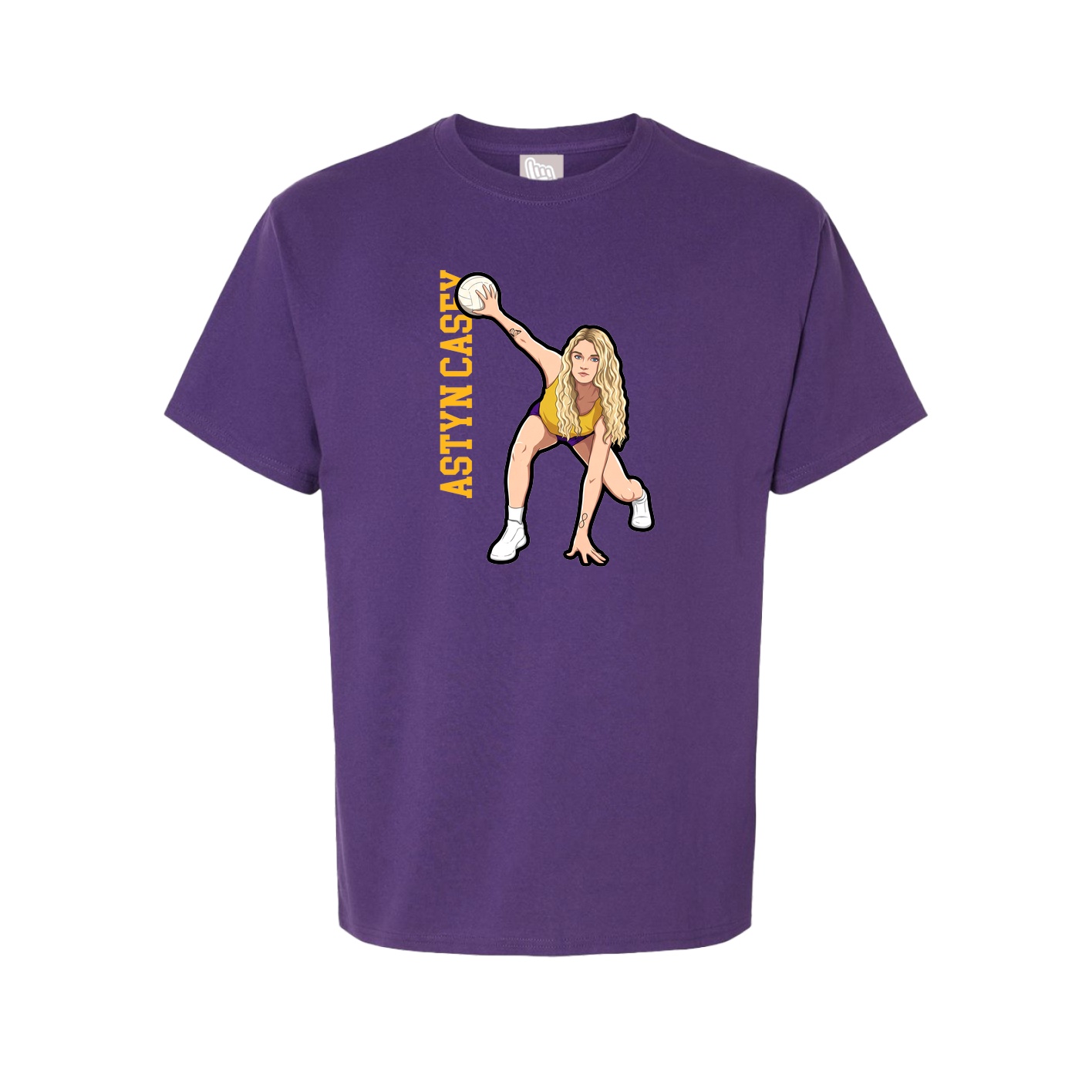 Tee — Name Vertical in Purple