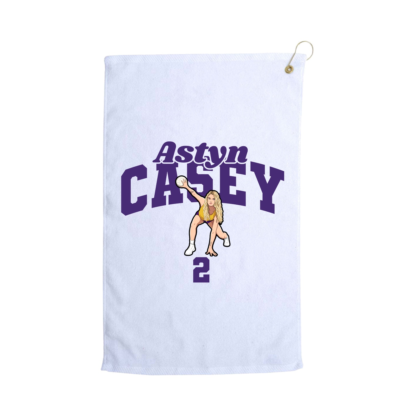 Golf Towel — Signature Arch in White