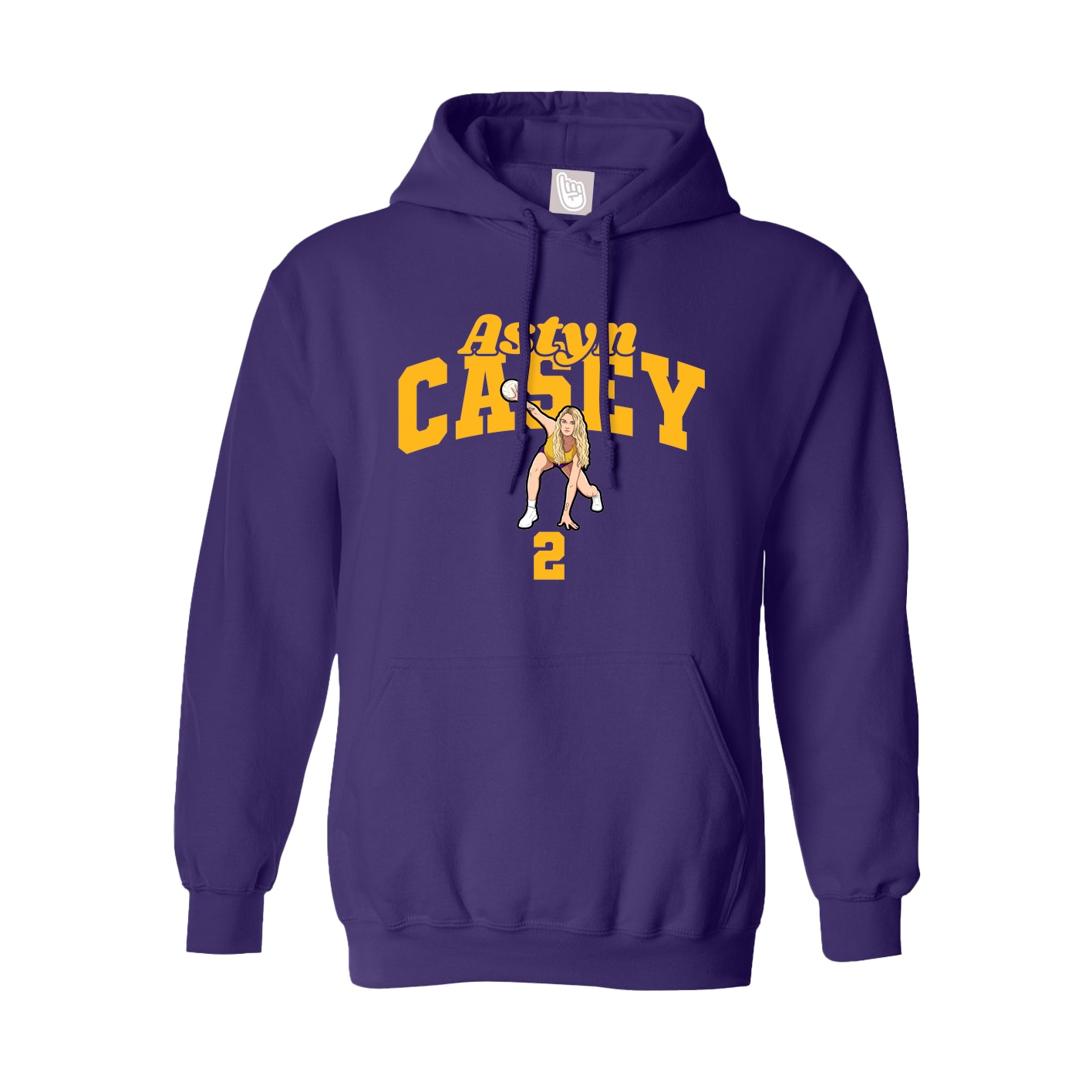 Youth Hoodie — Signature Arch in Purple