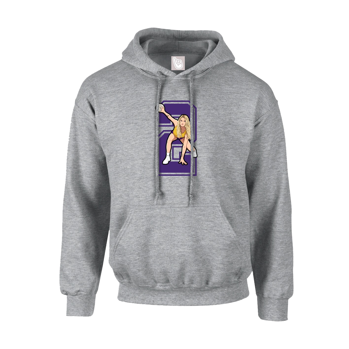 Hoodie — Number in Grey