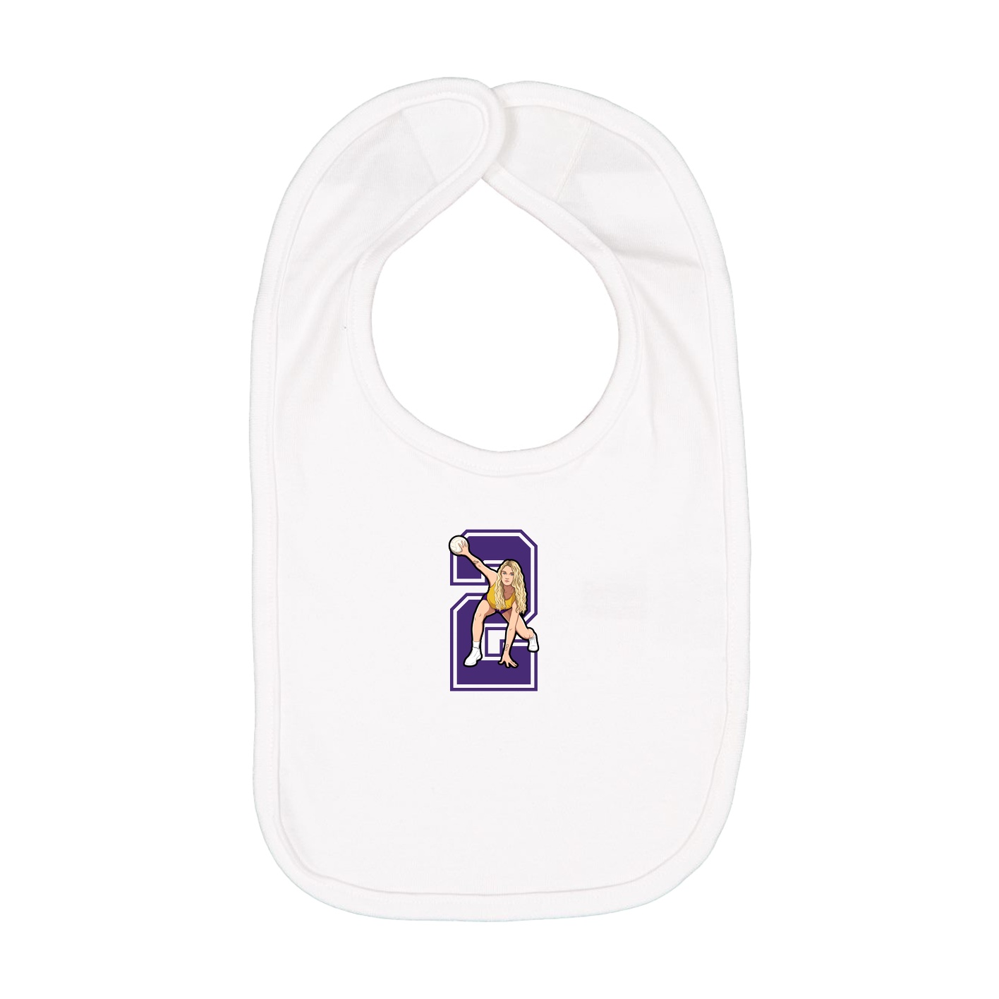 Infant Bib — Number in White