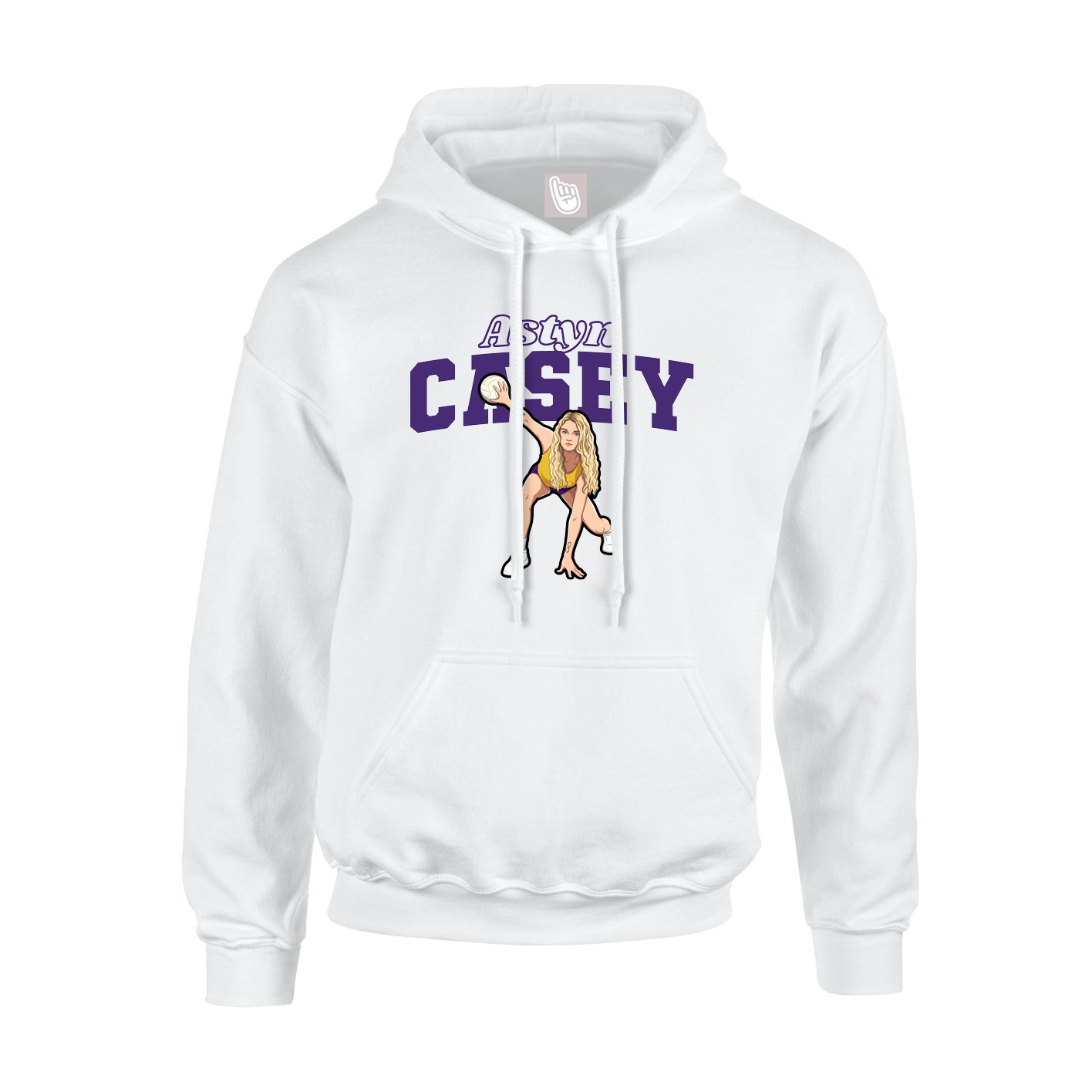 Hoodie — Name Arch in White