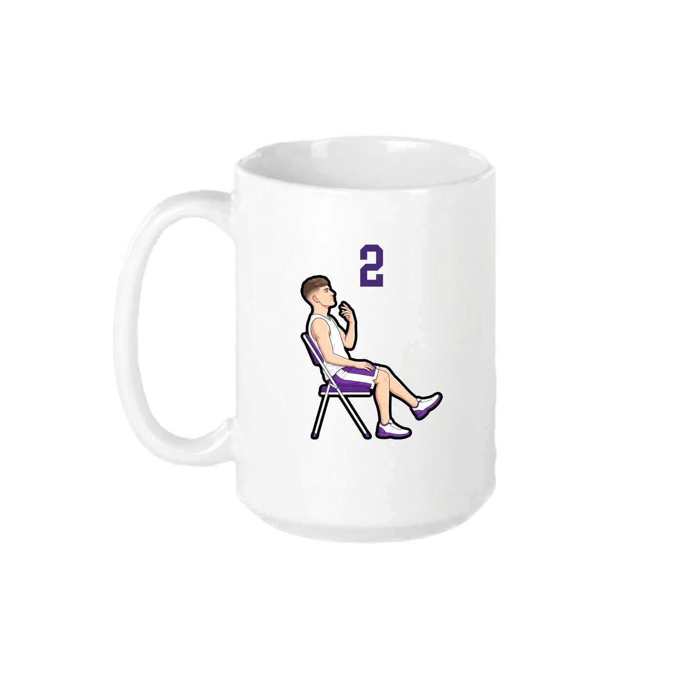15oz Coffee Mug — Number Top in White