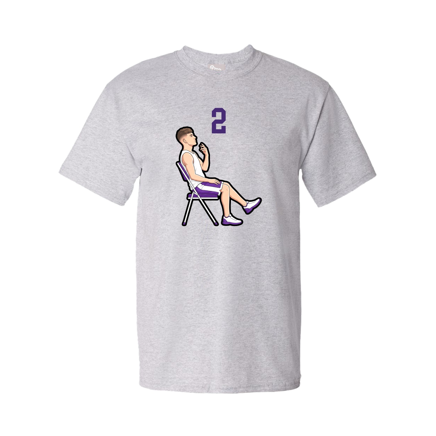 Youth Tee — Number Top in Grey