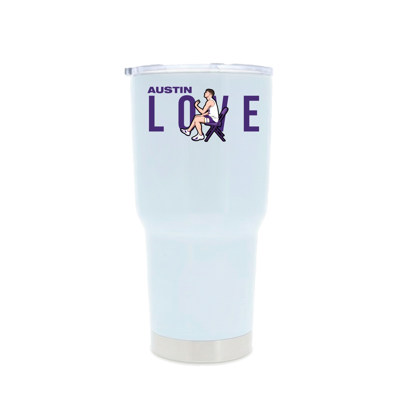 30oz Stainless Steel Tumbler — Player Name in White