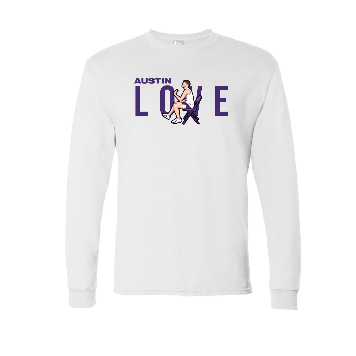 Long Sleeve Tee — Player Name in White