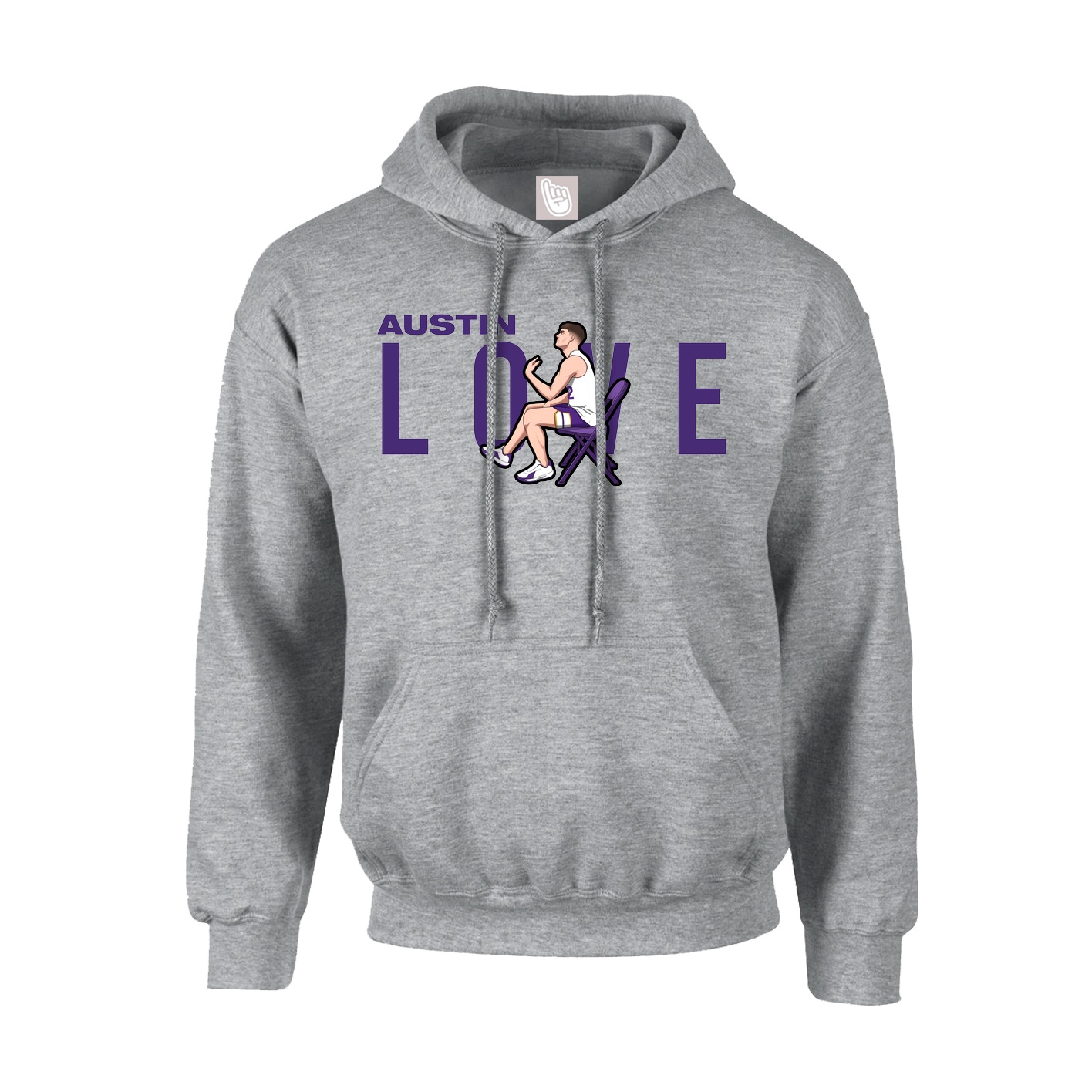 Youth Hoodie — Player Name in Grey