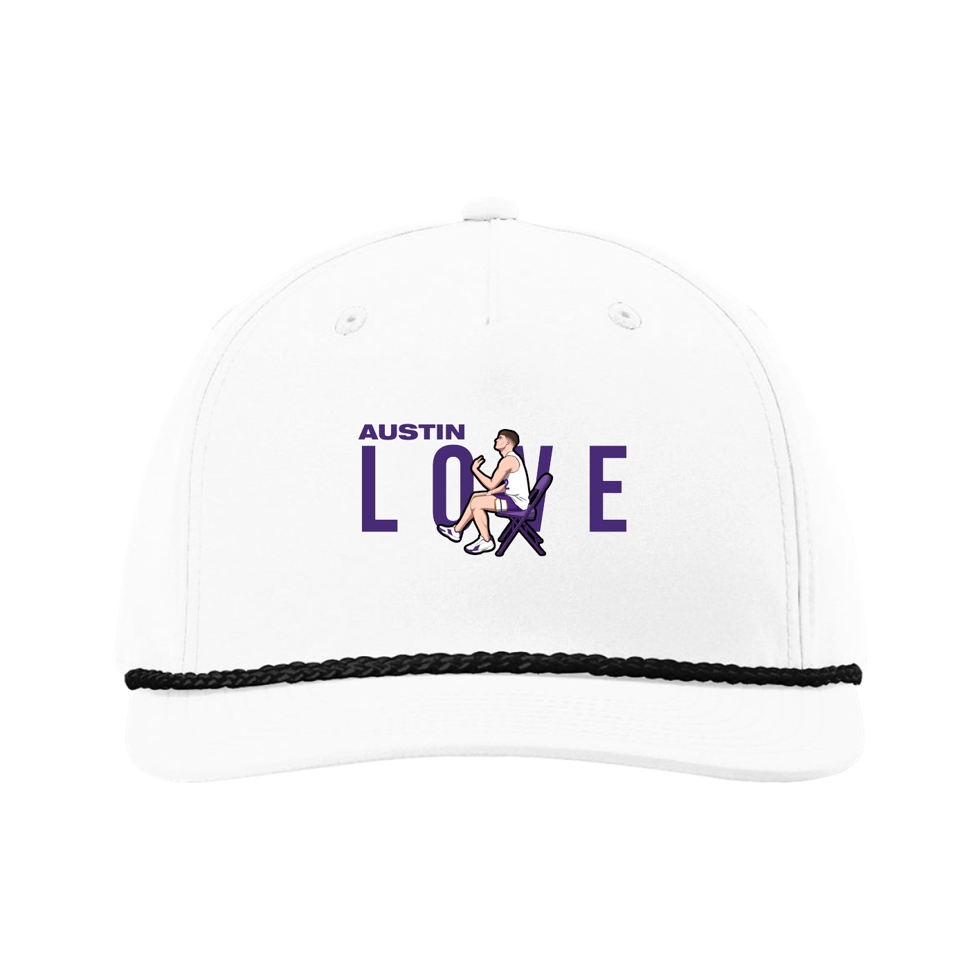 Five-Panel Classic Rope Cap — Player Name in White