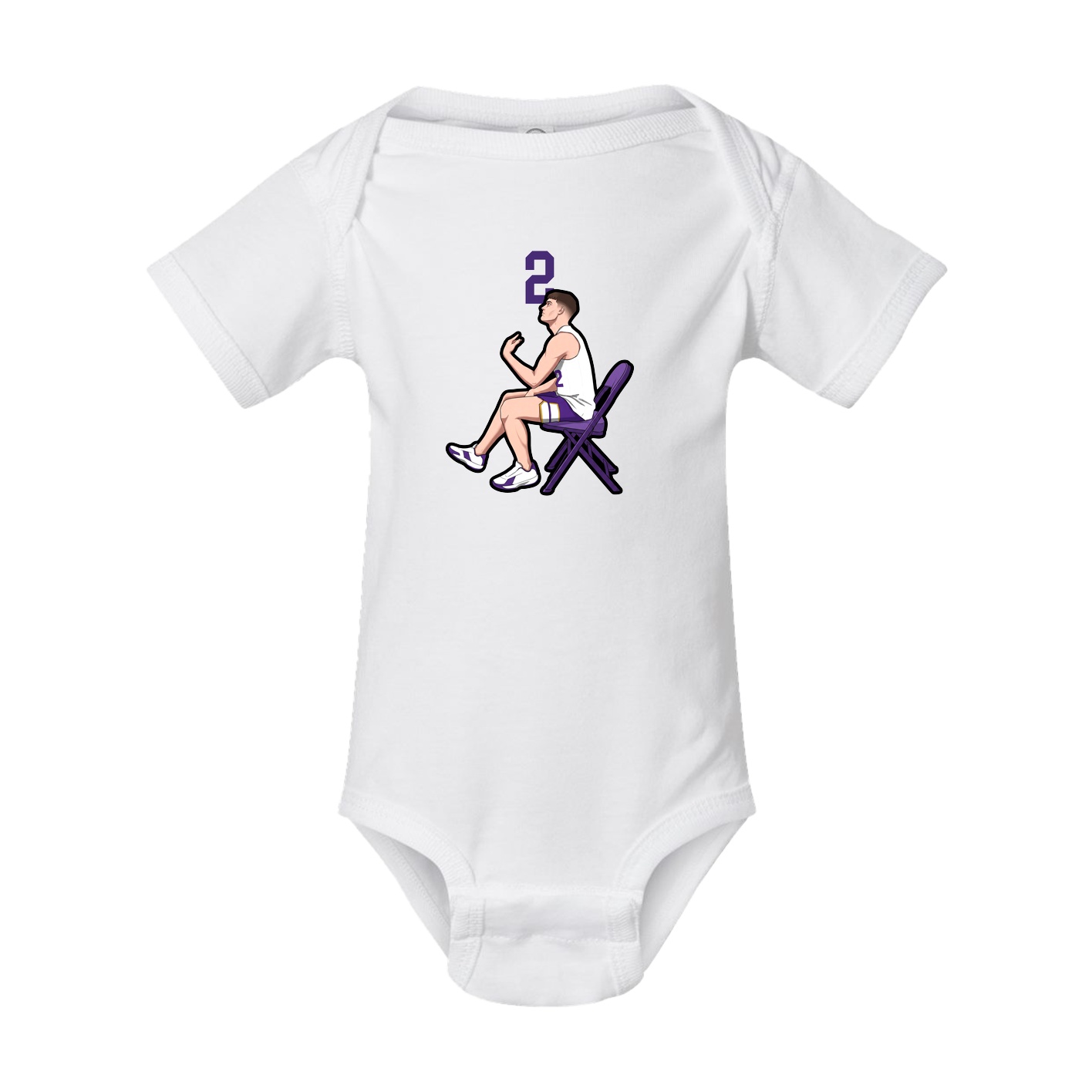 Baby Onesie — Number Top in White