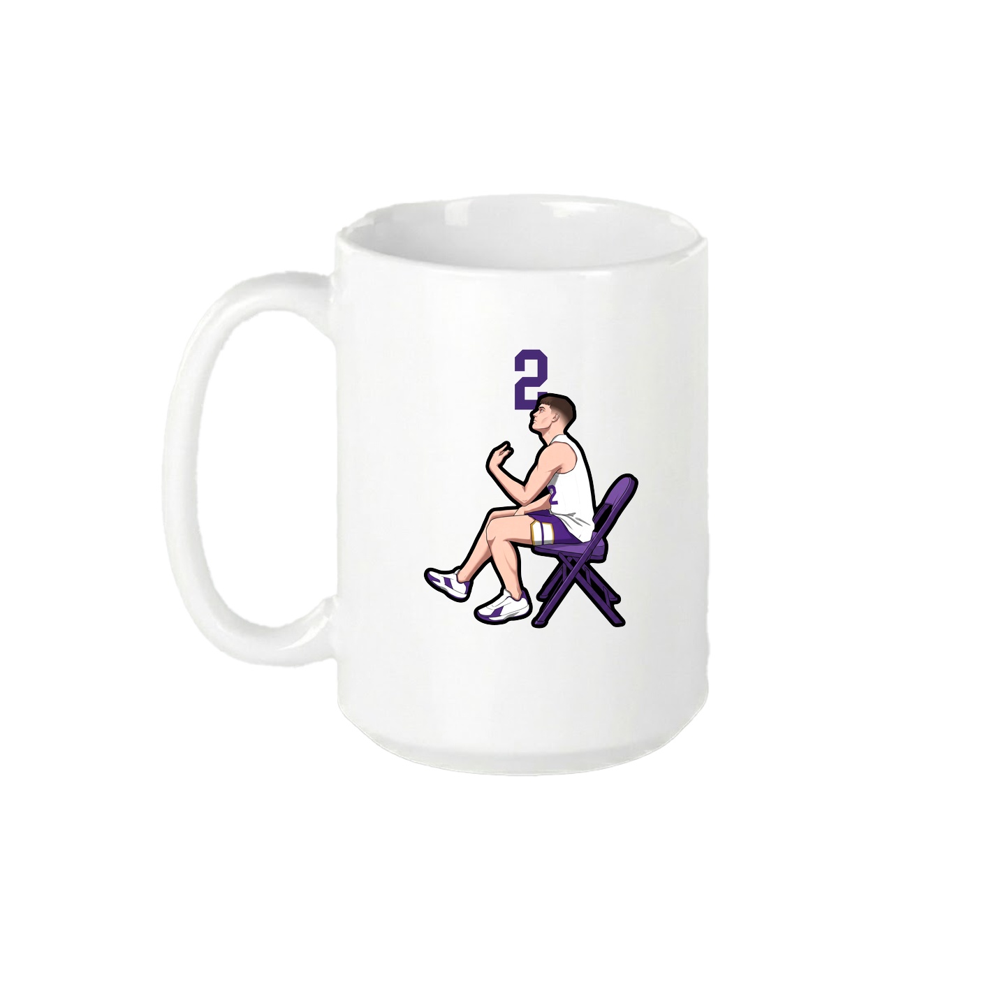 15oz Coffee Mug — Number Top in White