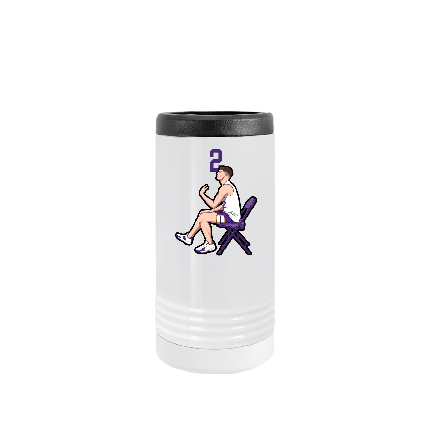 Slim Beverage Holder — Number Top in White